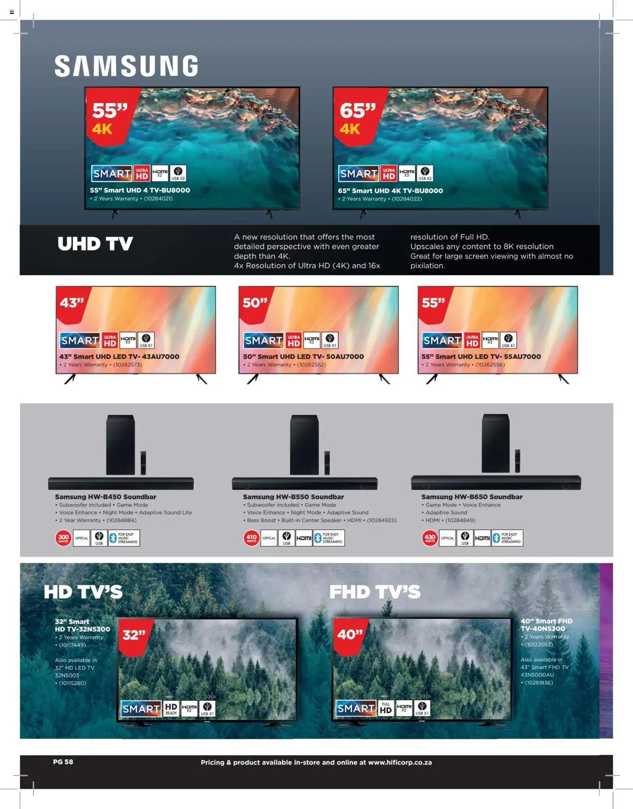 New HiFi Corp catalogue – valid from 12.02.2024 | Page: 58 | Products: Speaker, TV, Soundbar, Subwoofer