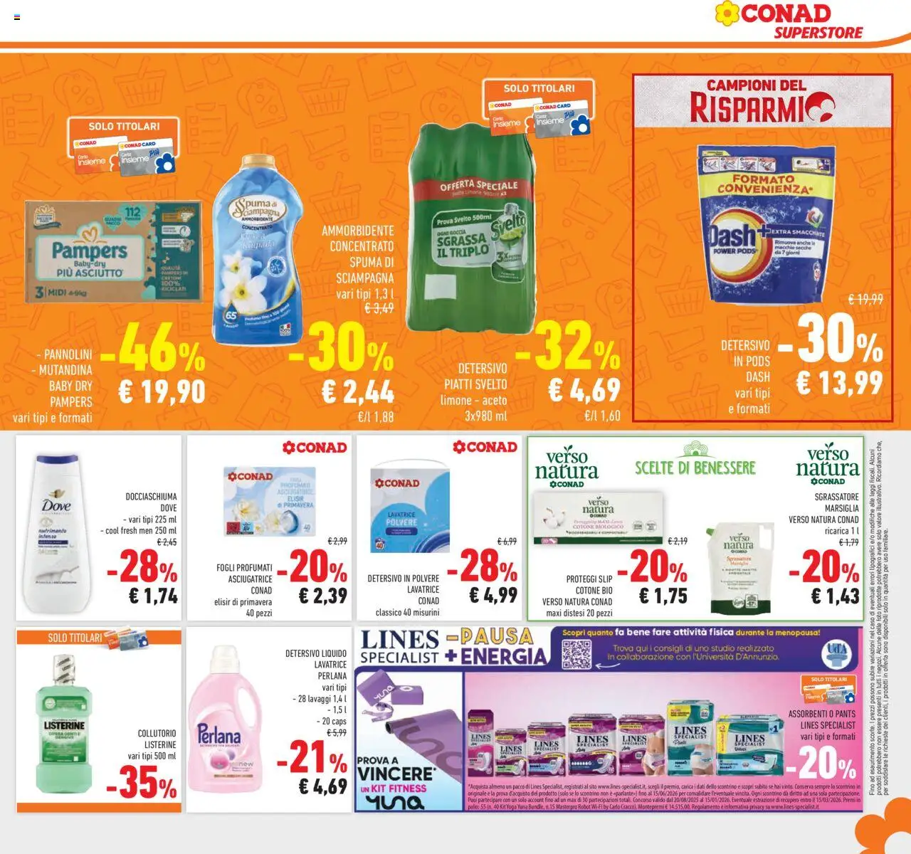 Volantino Conad del 10.09.2025 | Pagina: 35 | Prodotti: Pannolini, Sgrassatore, Limone, Asciugatrice