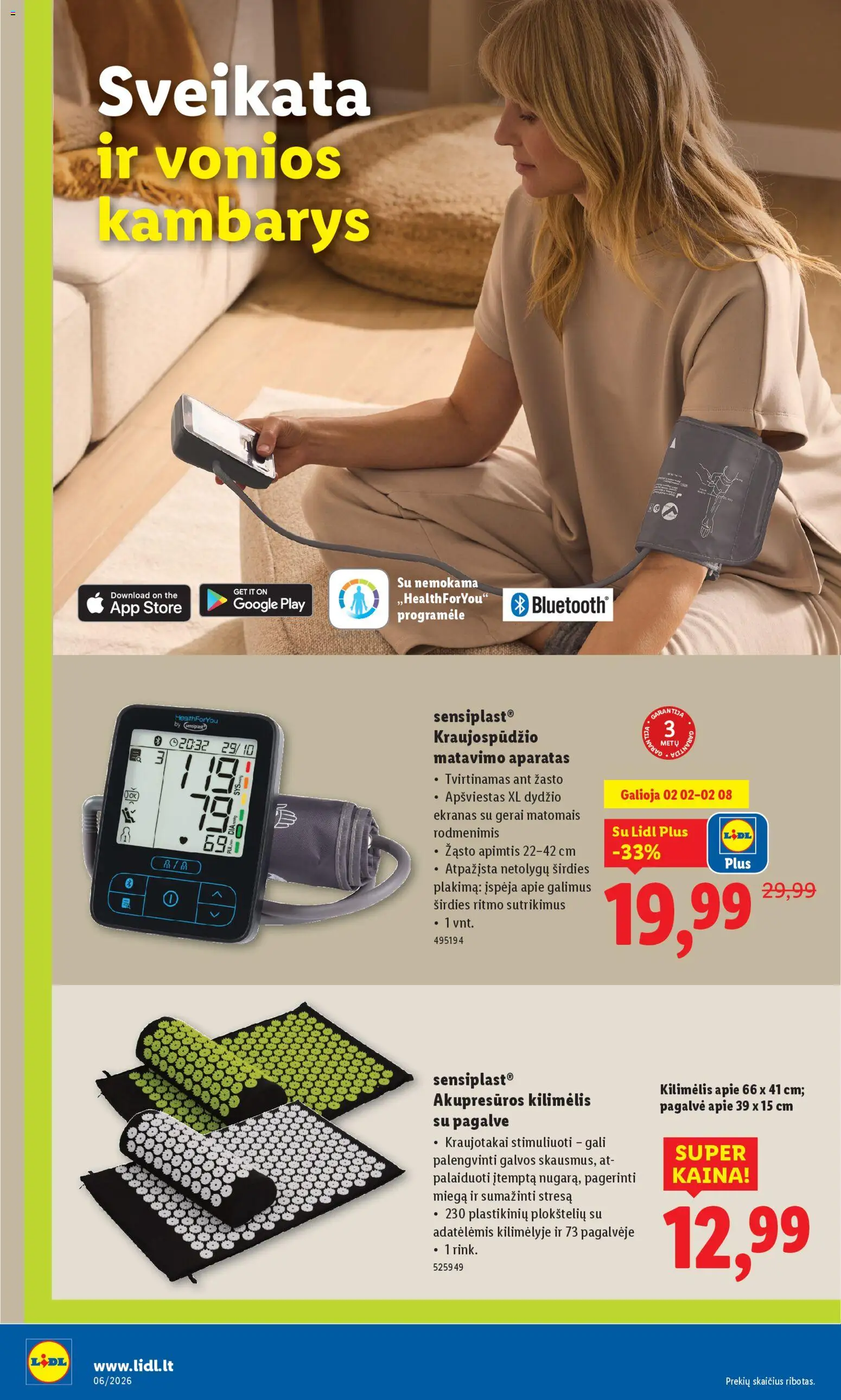 LIDL akcijos nuo 02.02.2026 | Puslapis: 10 | Prekių: Pagalvė, Kilimėlis