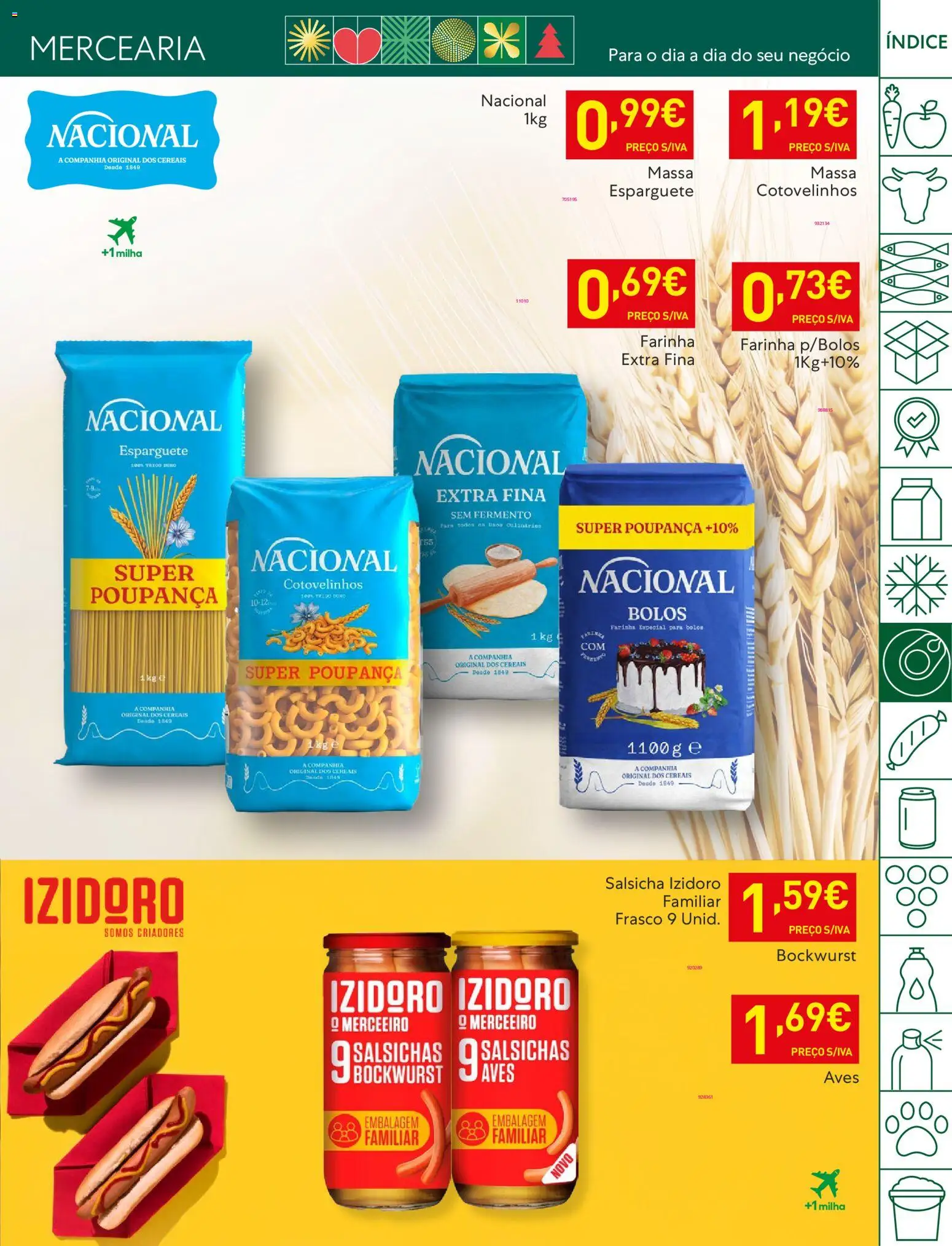 Recheio folheto │ válido de 16.12.2025 | Página: 19 | Produtos: Esparguete, Salsicha, Cereais, Massa