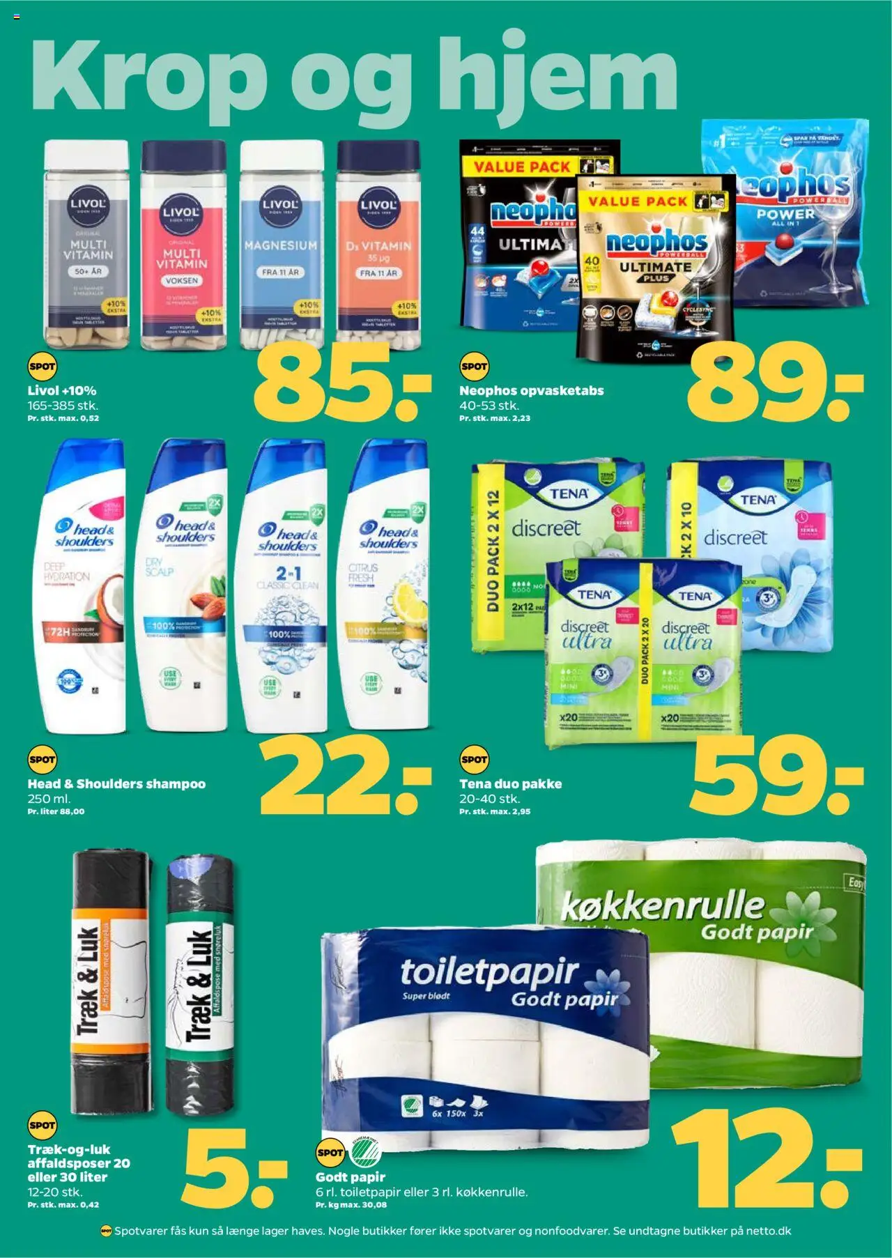 Netto tilbudsavis – gyldig fra 11.10.2025 | Side: 25 | Produkter: Shampoo, Toilet, Tablets