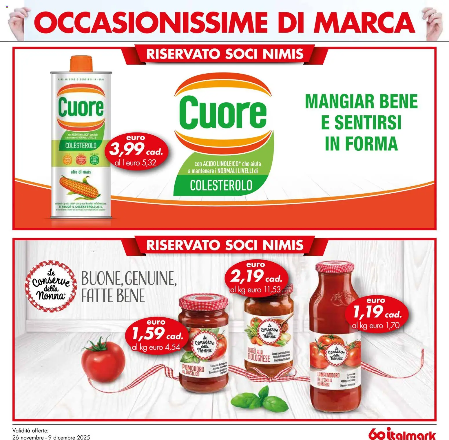 Volantino Italmark del 26.12.2025 | Pagina: 3 | Prodotti: Olio, Basilico, Ragú, Mais