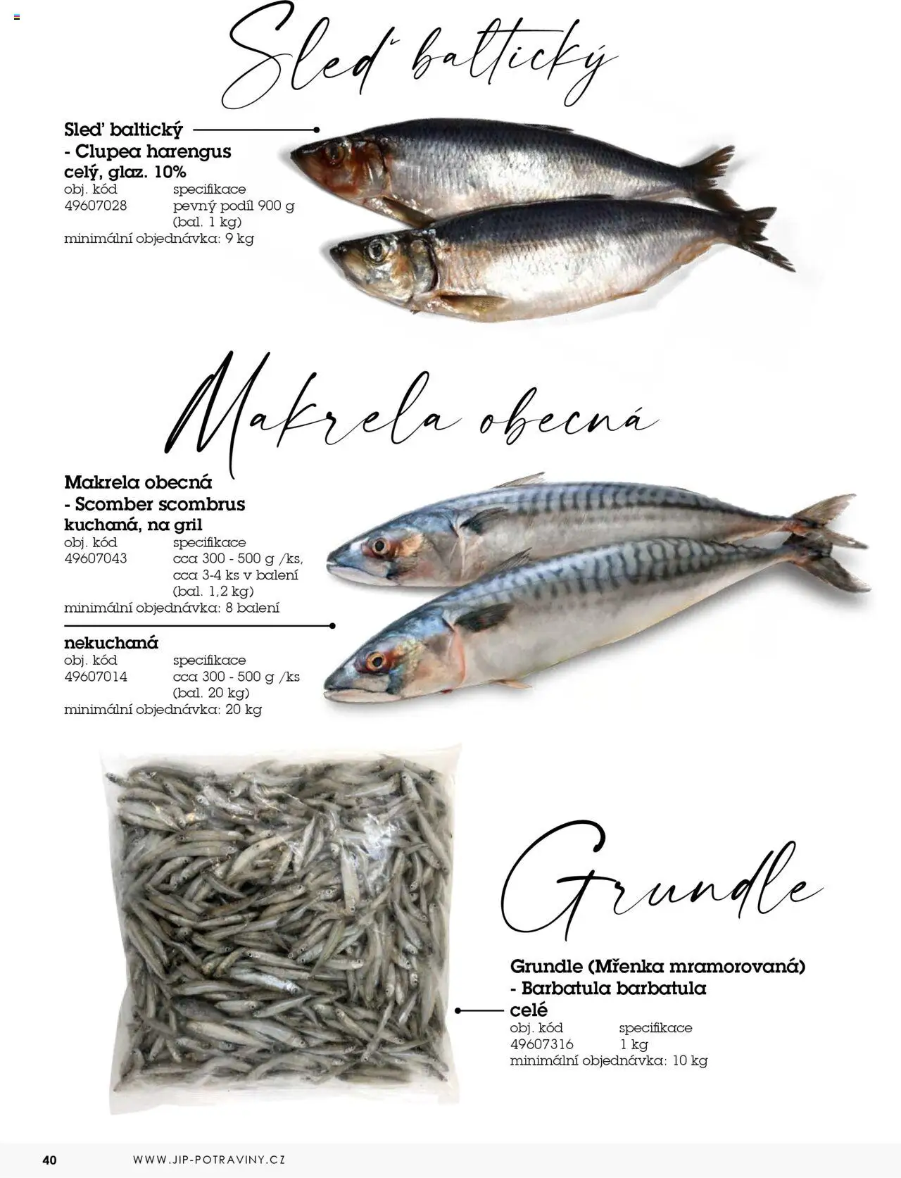 Jip katalog ryby 2024/25 od 30.12.2024 | Strana: 40 | Produkty: Gril, Makrela, Grundle