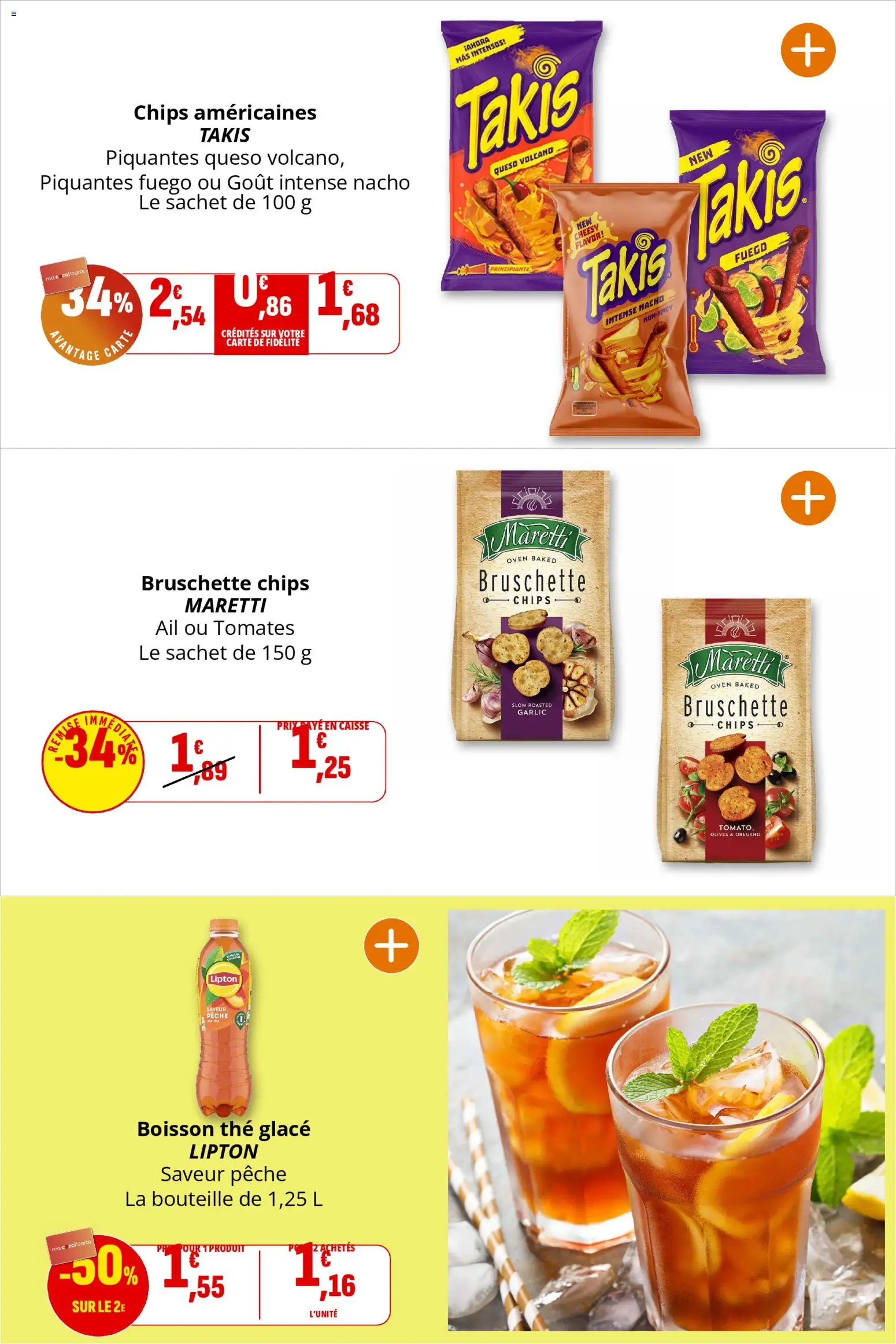 {H1} | Page: 35 | Produits: Olives, Pêche, Thé glacé, Thé