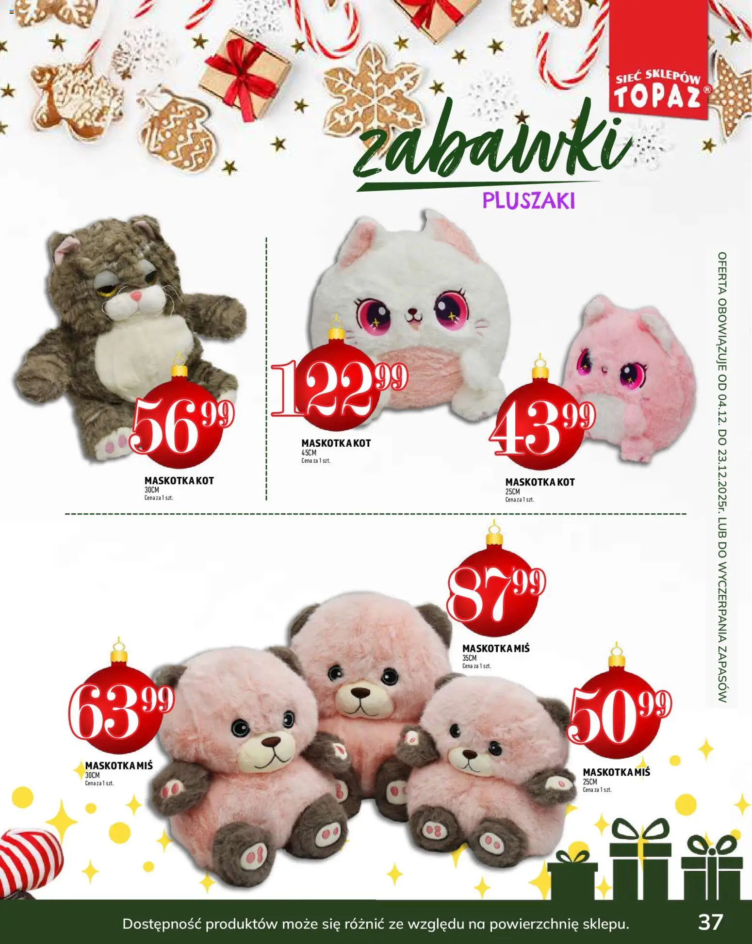 Topaz Gazetka - Podaruj dobre chwile od 04.12.2025 | Strona: 37