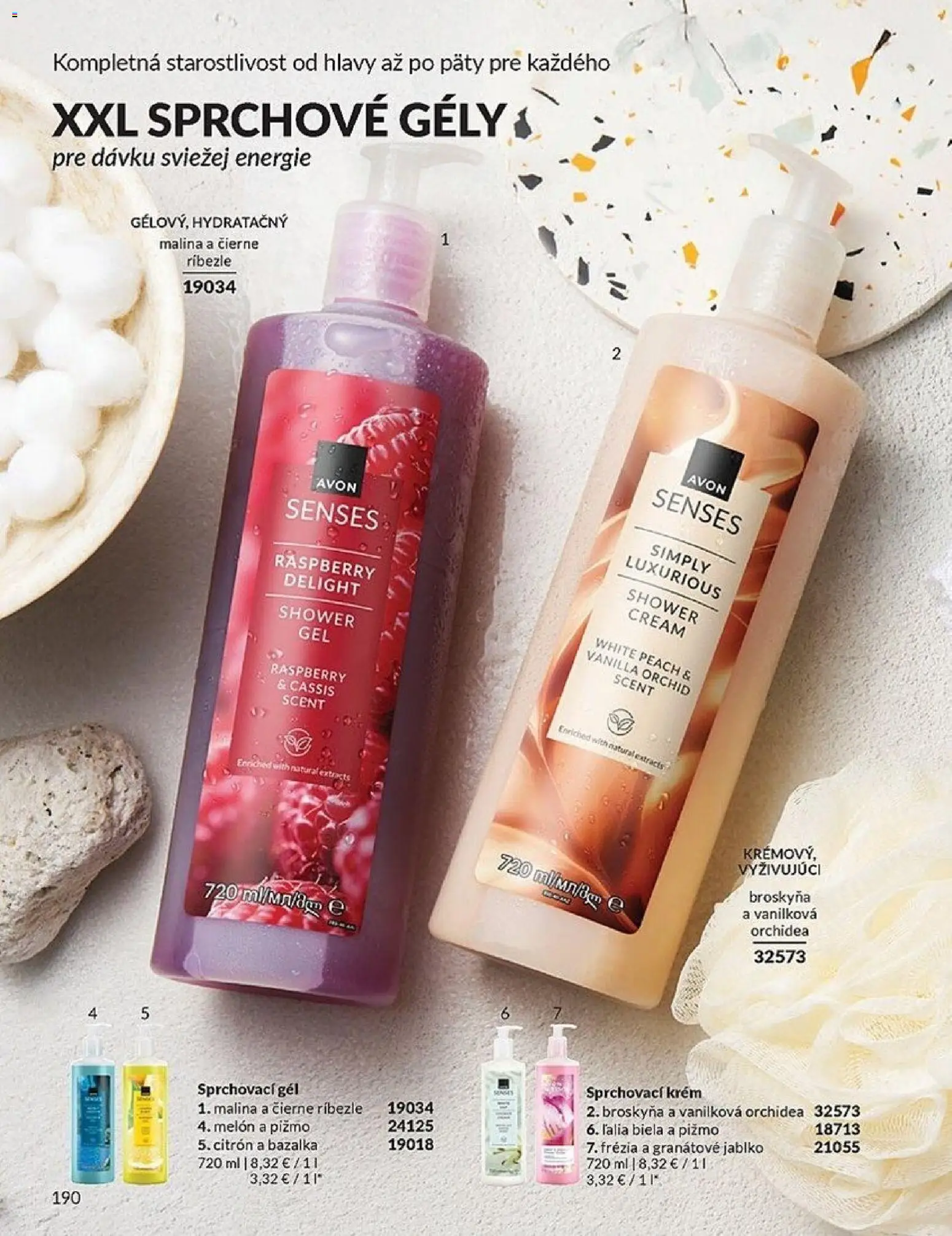 Nové Avon akcie – leták je platný od 01.02.2026 | Strana: 190 | Produkty: Ríbezle, Krém, Melón, Orchidea