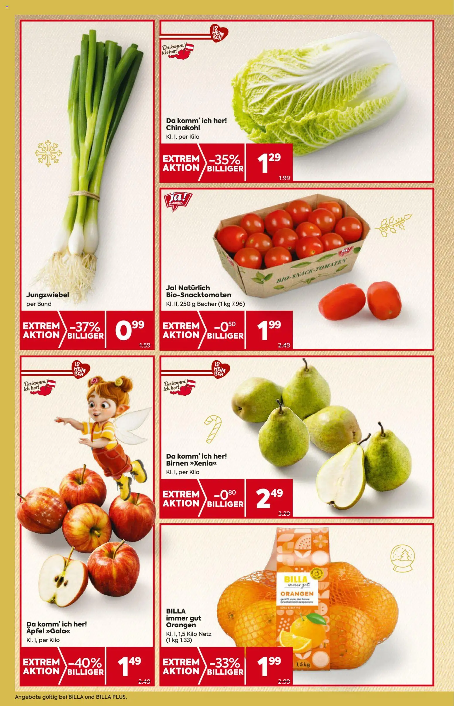 Billa Flugblatt - Niederösterreich gültig ab 27.11.2025 | Seite: 8 | Produkte: Chinakohl, Äpfel, Orangen