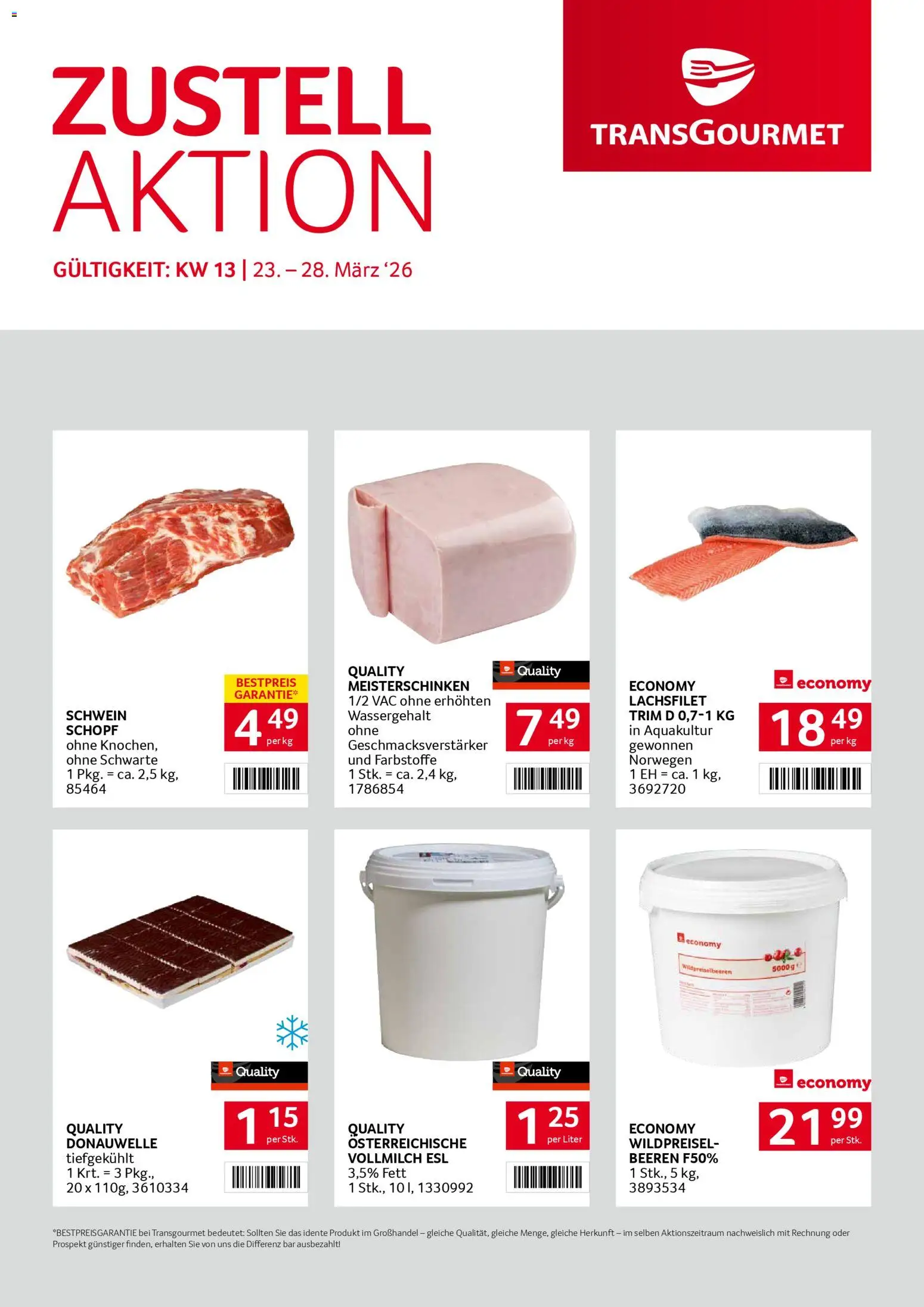 Transgourmet Zustellaktion gültig ab 23.03.2026 | Seite: 1