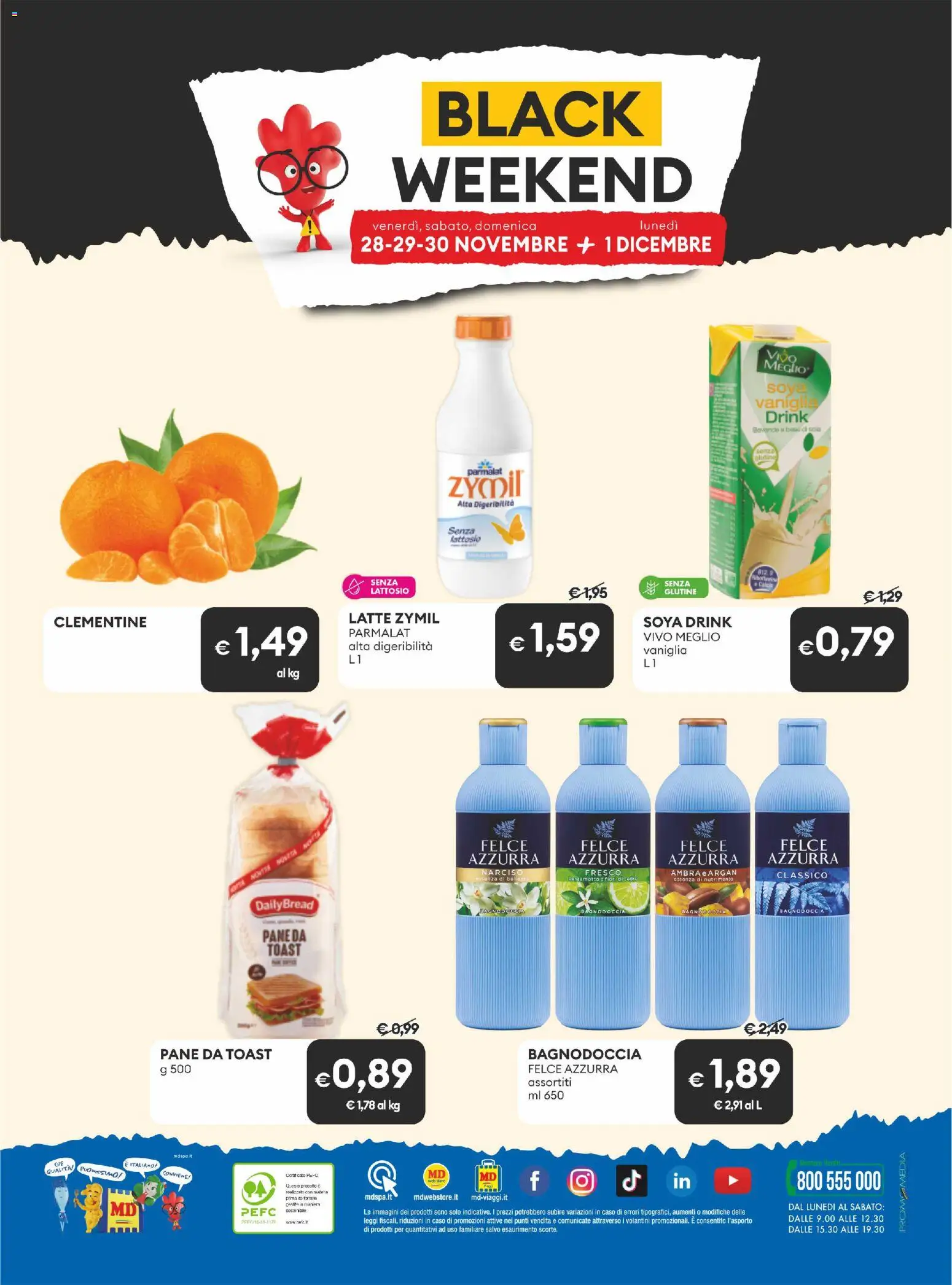 Volantino MD Discount del 18.11.2025 | Pagina: 43 | Prodotti: Pane, Latte