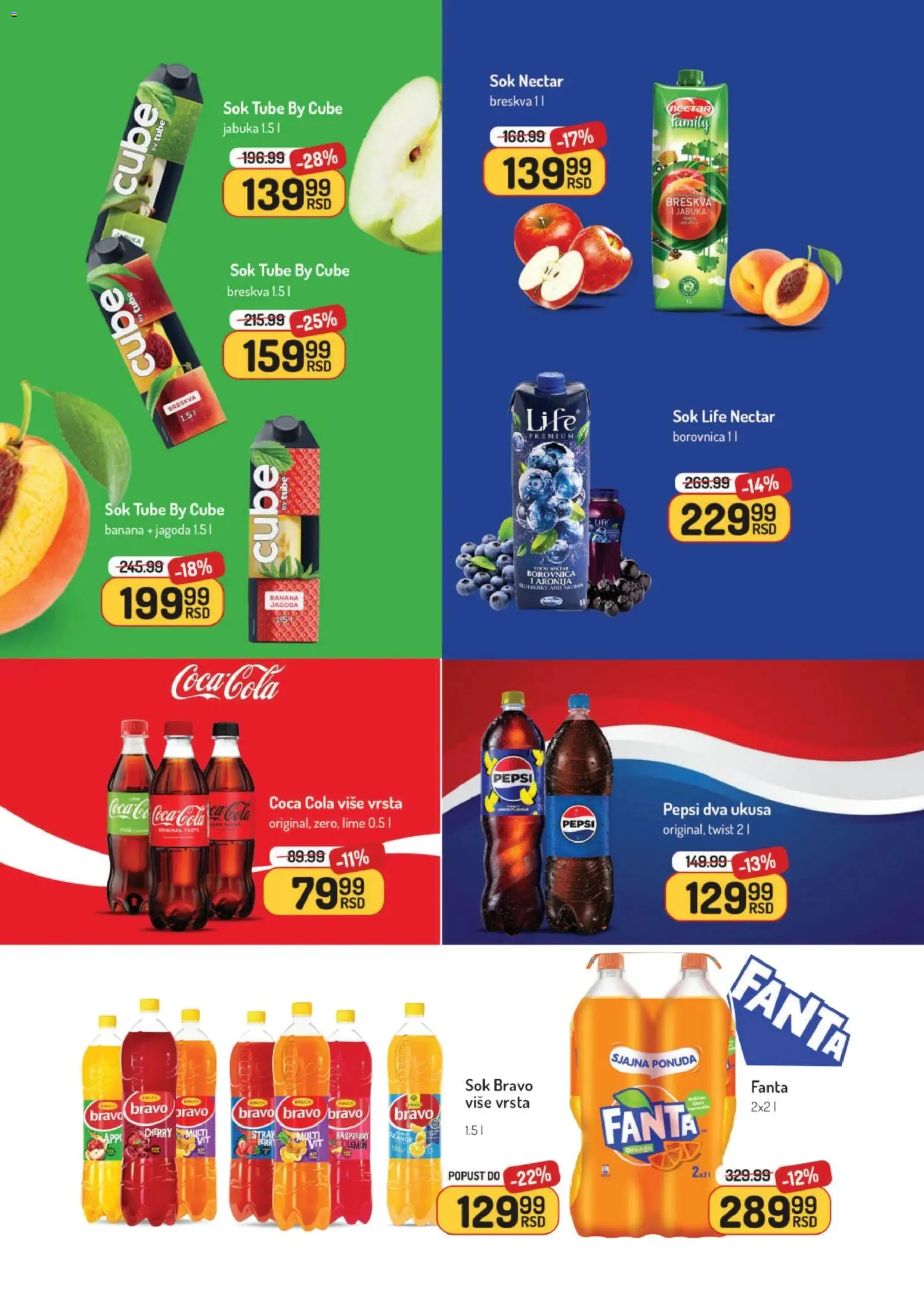 Aman katalog - važi od 24.11.2025 | Strana: 28 | Proizvode: Banana, Coca Cola, Borovnica, Breskva