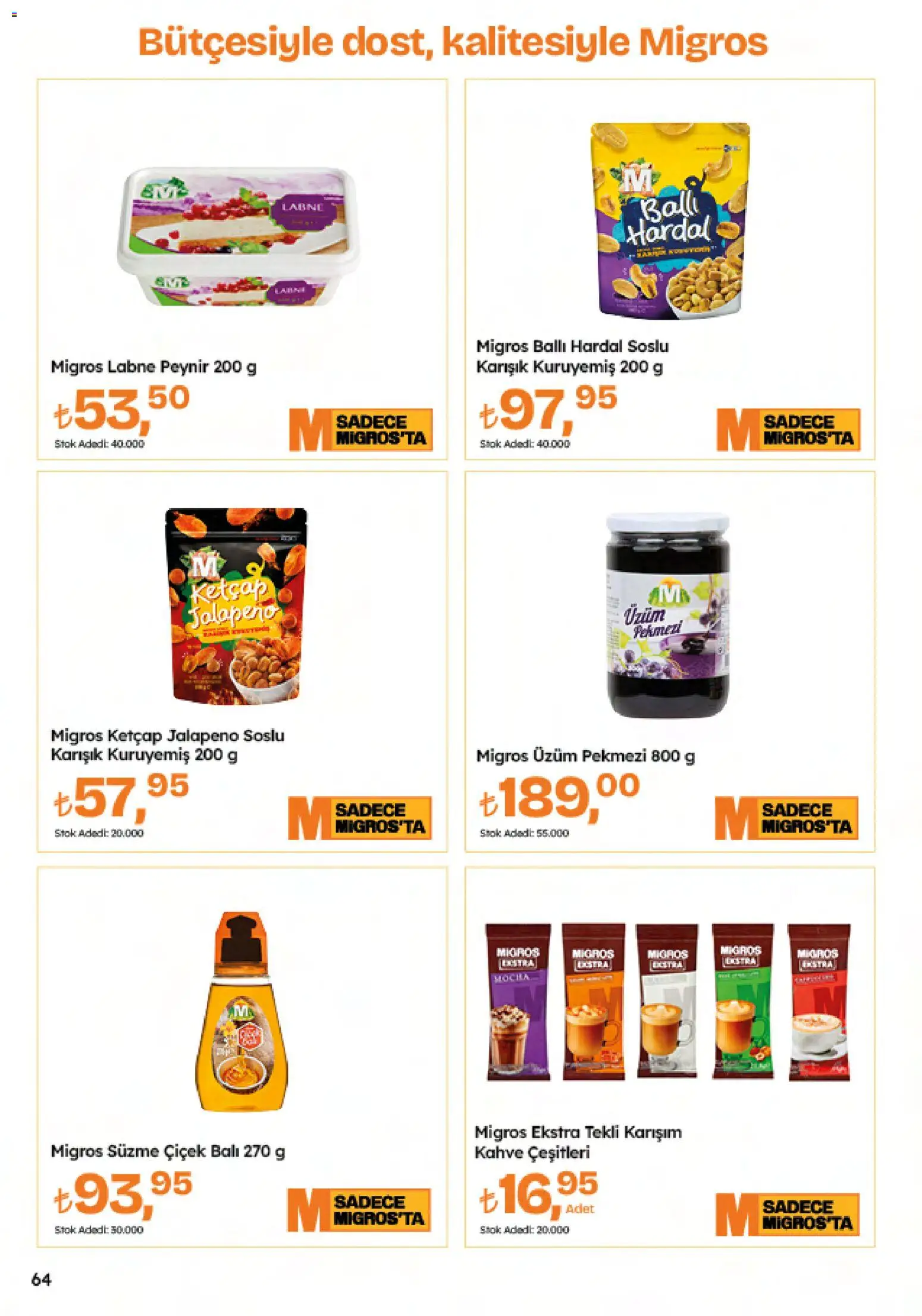 Migros Katalog - Migroskop - 12.02.2026 tarihinden itibaren geçerlidir | Sayfa: 64 | Ürünler: Peynir, Kahve, Ketçap, Üzüm