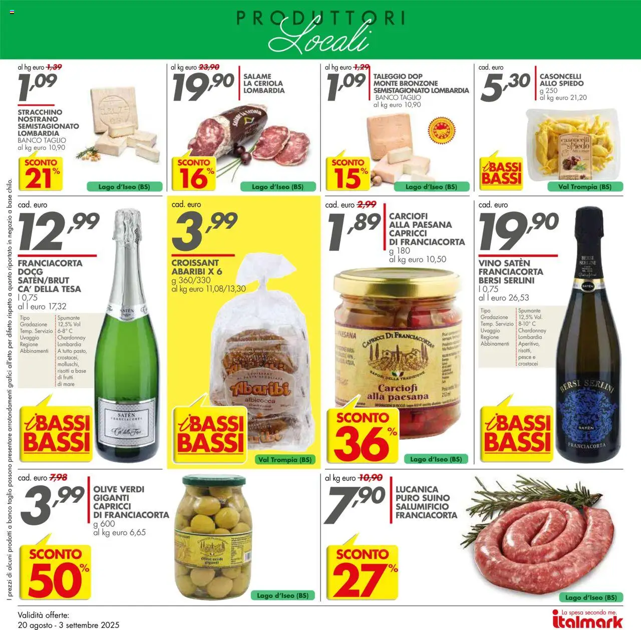 Volantino Italmark del 20.08.2025 | Pagina: 13 | Prodotti: Pesce, Suino, Spumante, Croissant