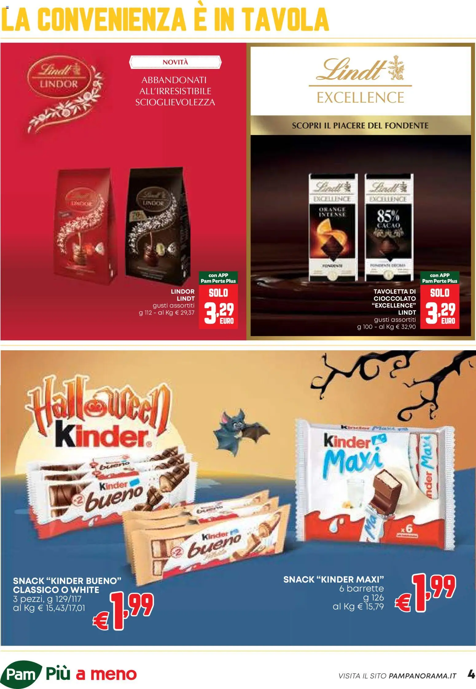 Volantino PAM del 23.10.2025 | Pagina: 4 | Prodotti: Cioccolato, Cacao