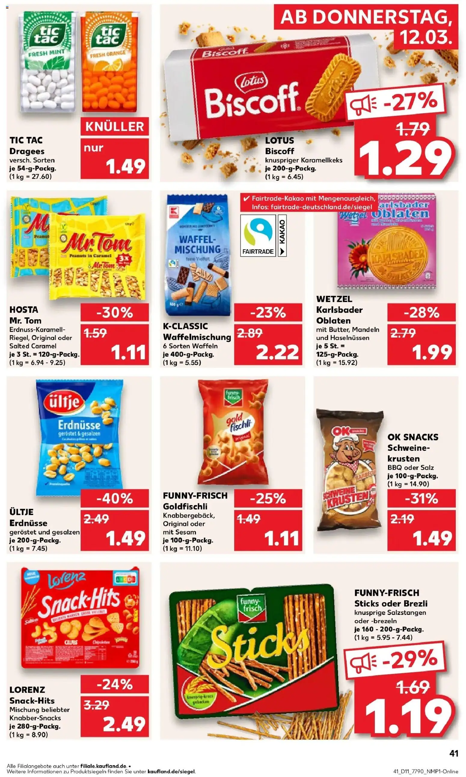 Kaufland Prospekt Arnstadt	 – gültig ab 09.03.2026 | Seite: 53 | Produkte: Ultje erdnusse, Erdnüsse, Funny frisch, Waffeln