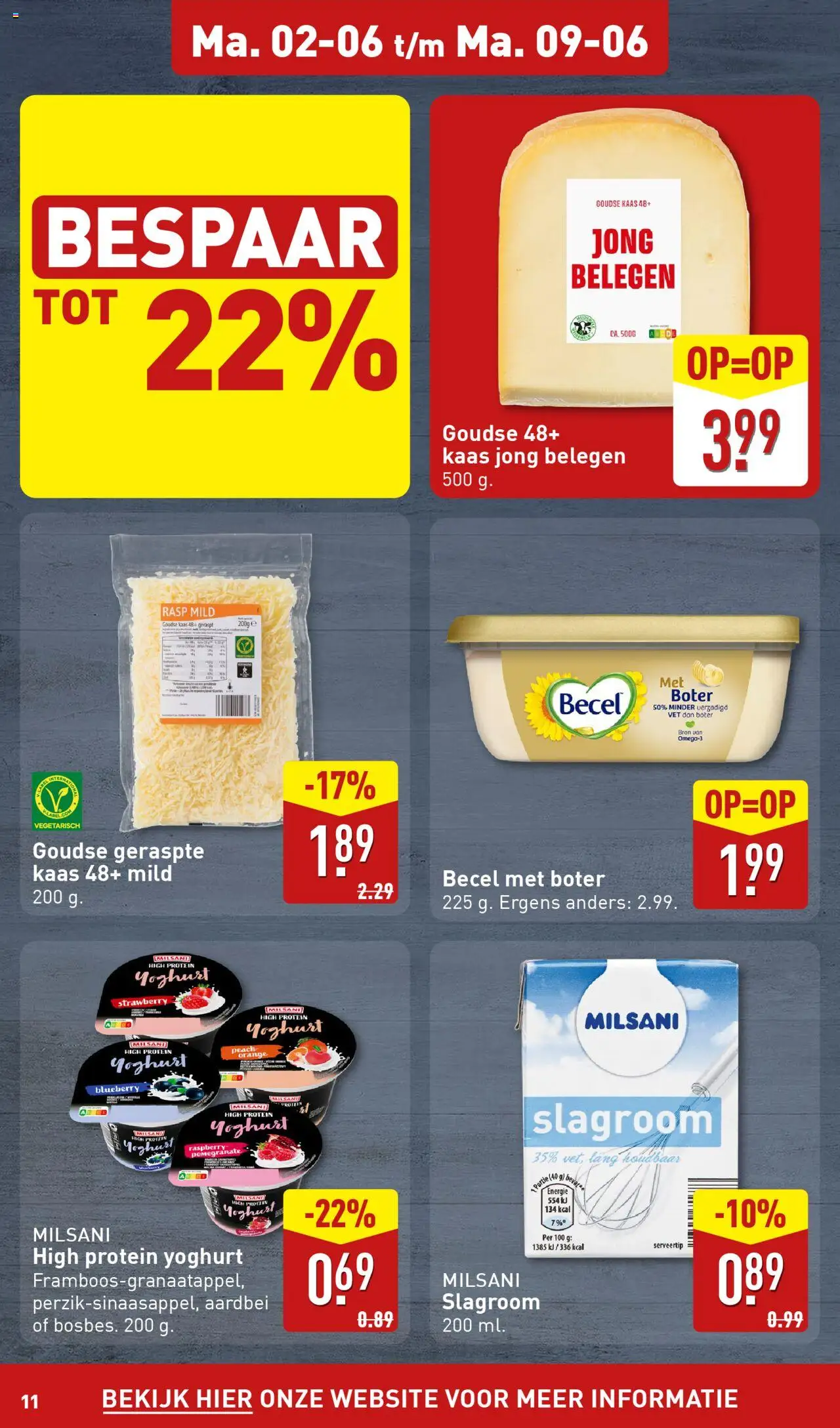 | Pagina: 11 | Producten: Boter, Kaas, Slagroom, Aardbei