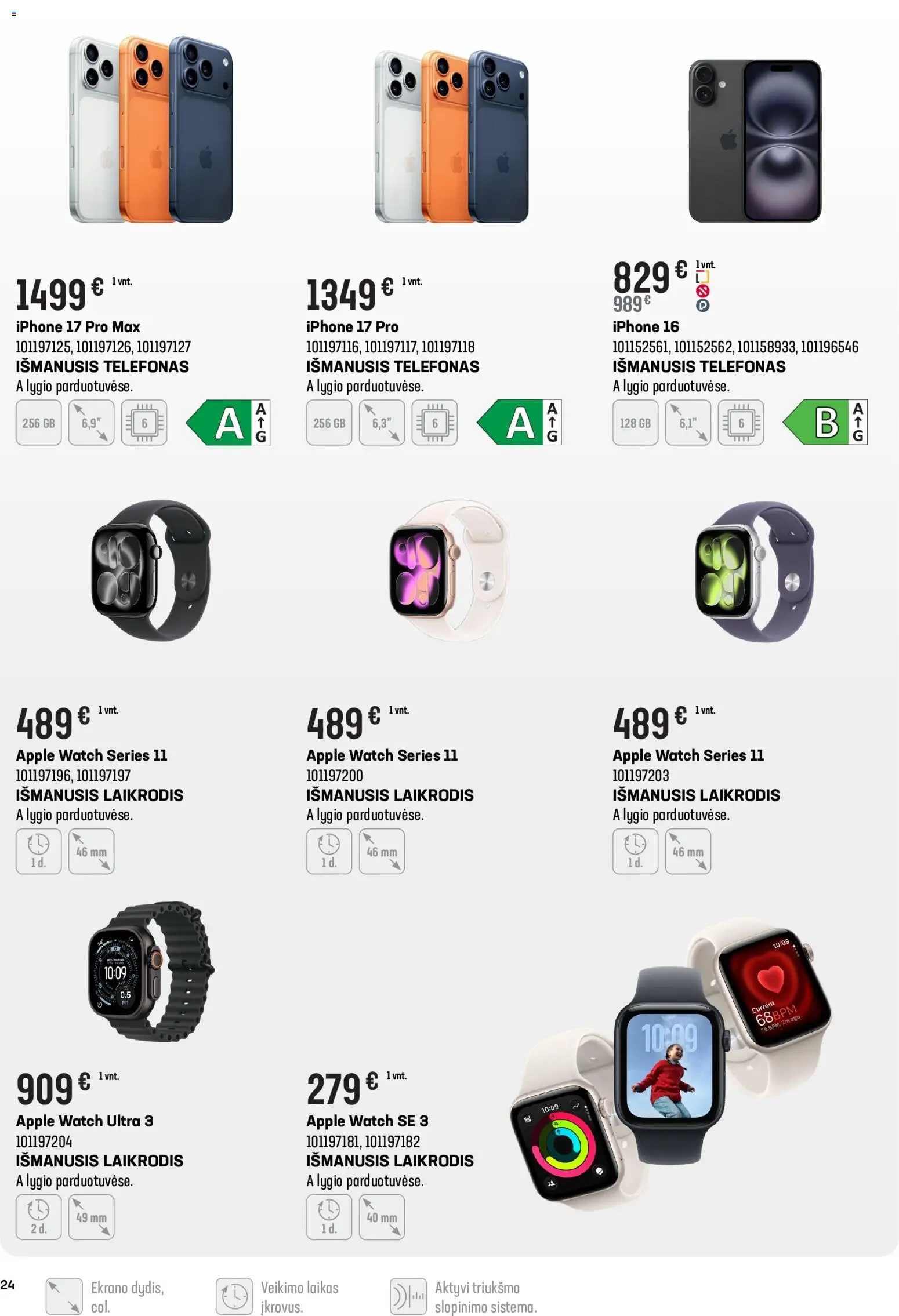Senukai akcijos nuo 03.12.2025 | Puslapis: 24 | Prekių: Laikrodis, Telefonas, Išmanusis telefonas