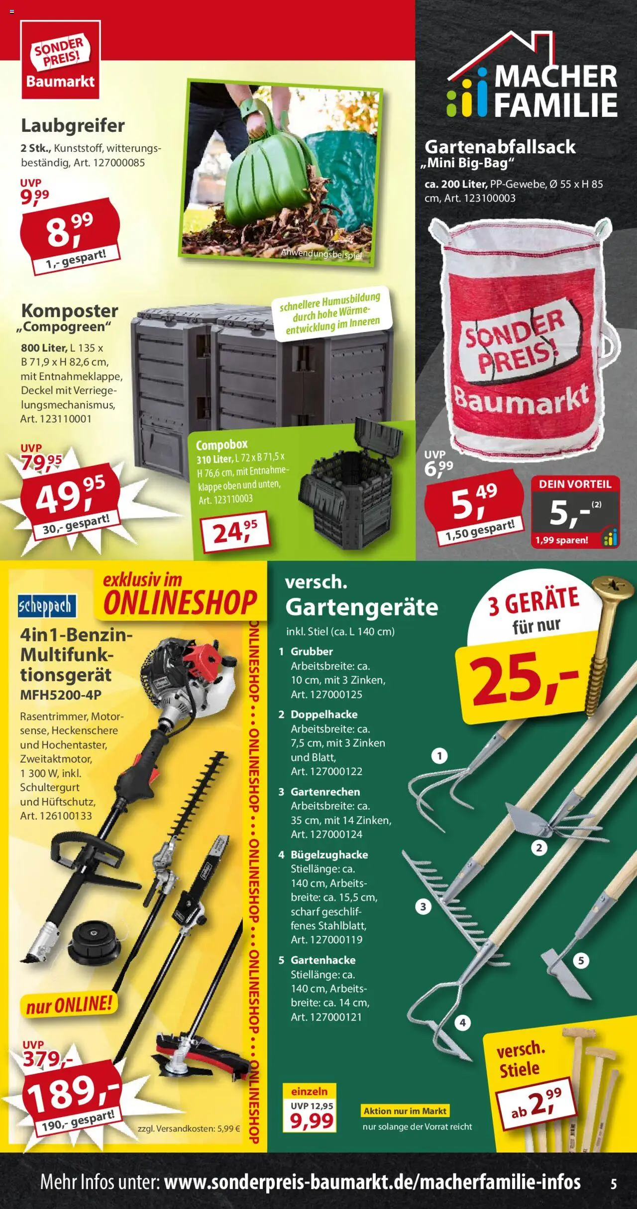 Sonderpreis Baumarkt Prospekt 	 - gültig ab dem 30.08.2025 | Seite: 5