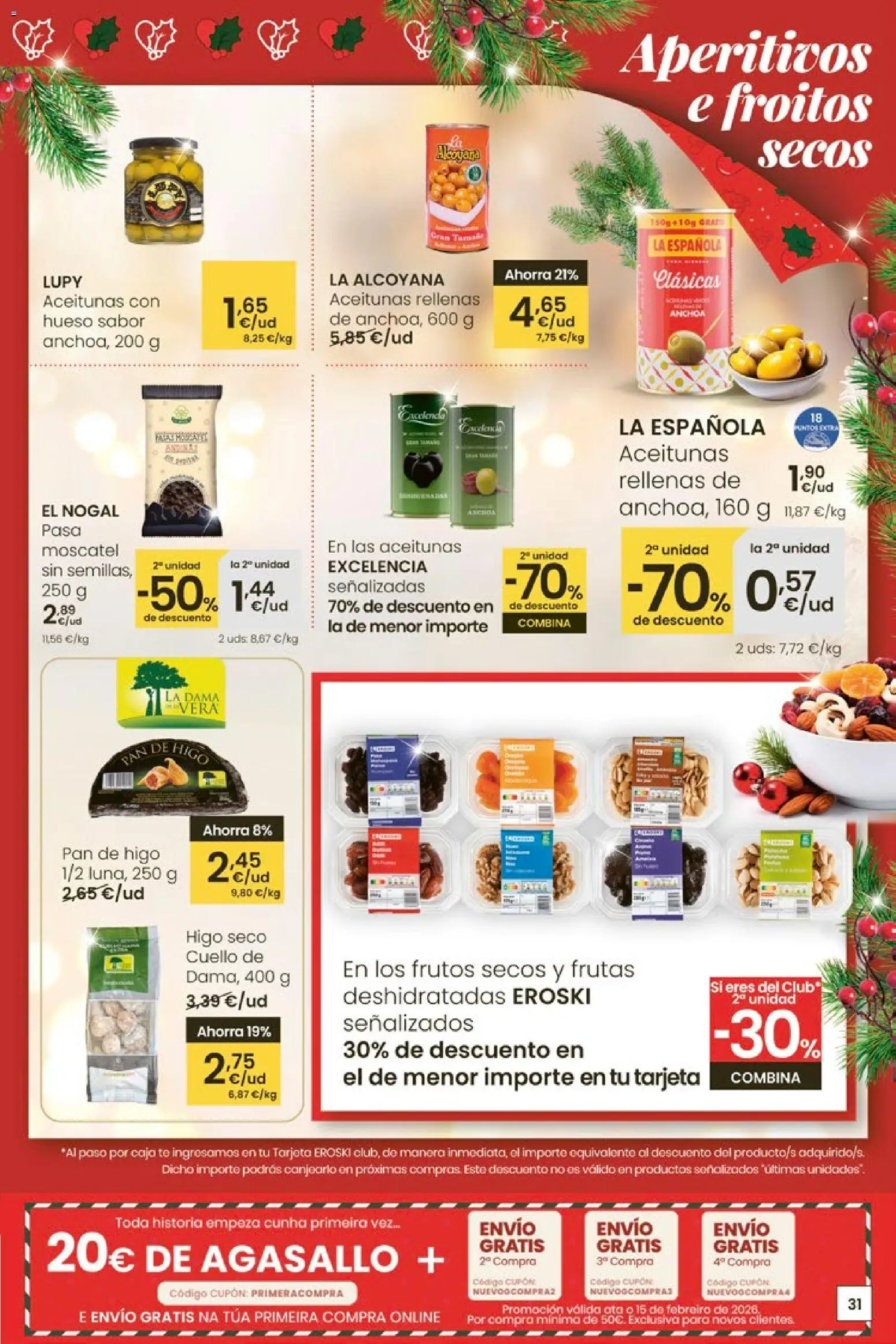 Eroski - Nadal  │ válido desde el 18.12.2025 | Página: 31 | Productos: Pan, Té, Anchoa, Caja