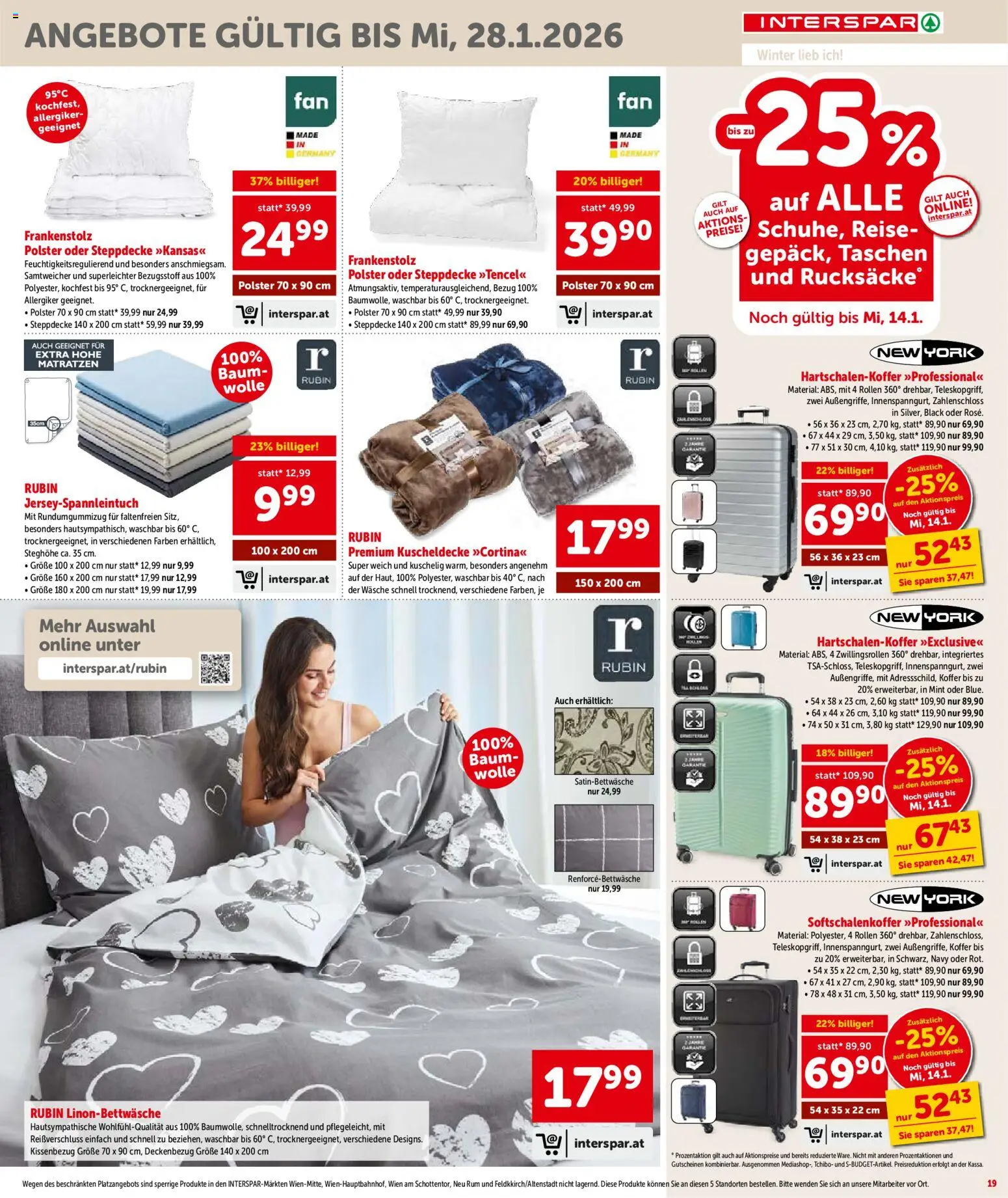 Interspar Flugblatt - Kärnten gültig ab 08.01.2026 | Seite: 19 | Produkte: Koffer