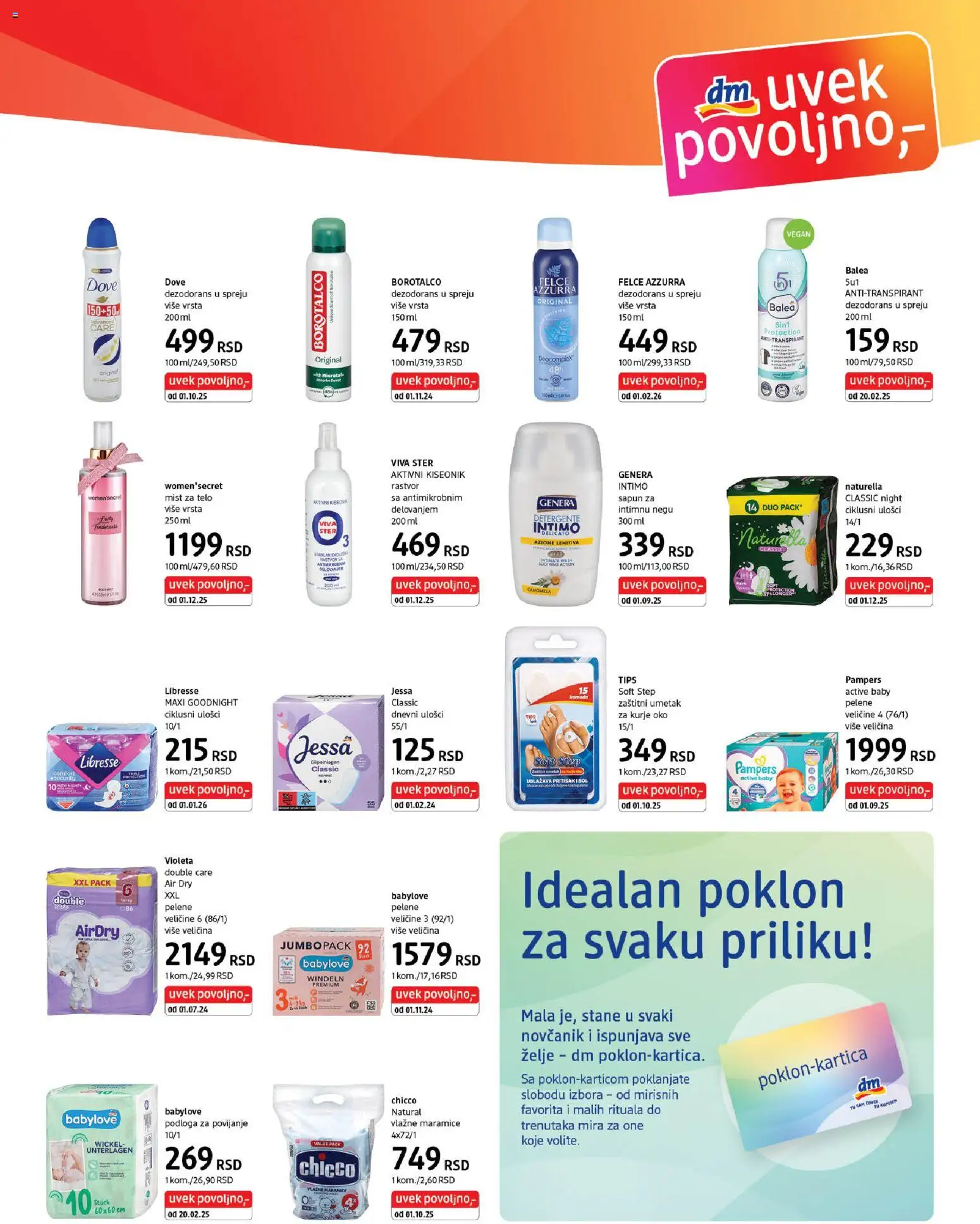 DM Drogerie katalog - važi od 16.02.2026 | Strana: 5 | Proizvode: Pampers, Sapun, Felce azzurra, Vlažne maramice