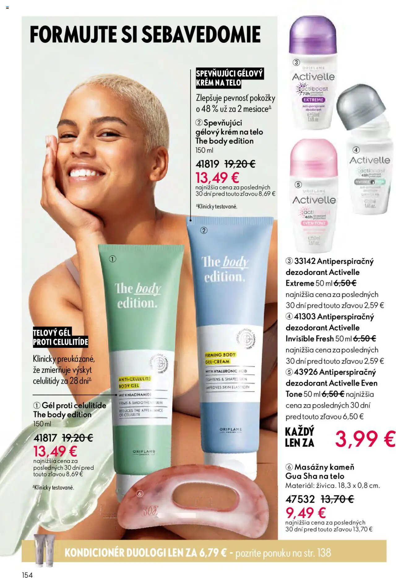 Nové Oriflame akcie – leták je platný od 12.11.2025 | Strana: 154 | Produkty: Kondicionér, Dezodorant, Krém
