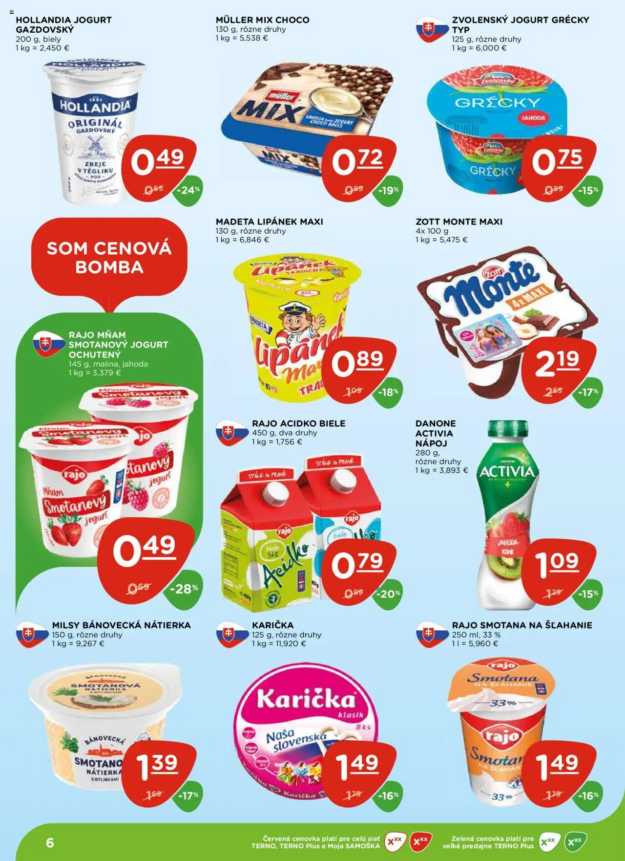 Terno leták │ platný od 03.07.2025 | Strana: 6 | Produkty: Jogurt, Smotana, Acidko, Smotana na šľahanie