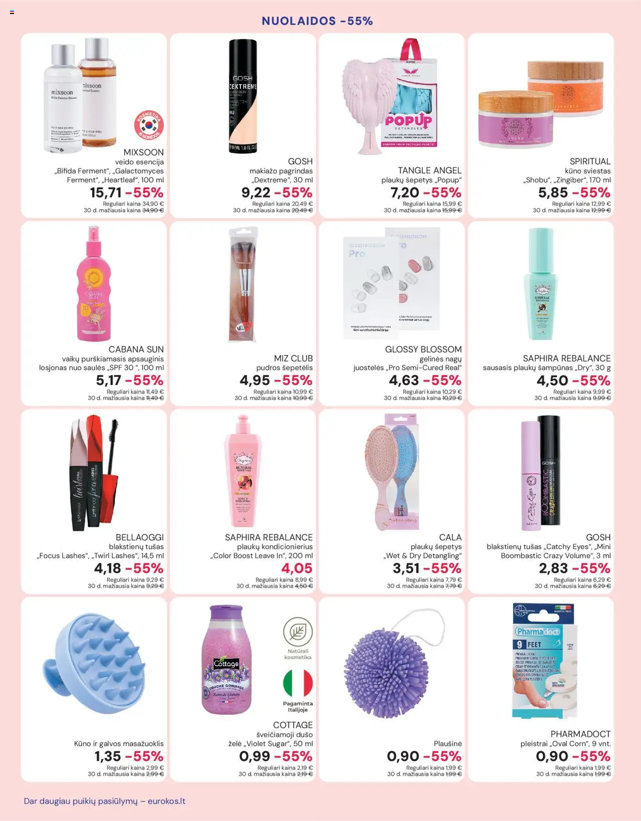 Eurokos leidinys│galioja nuo 03.07.2025 | Puslapis: 12 | Prekių: Šepetėlis, Tušas, Šampūnas, Sviestas