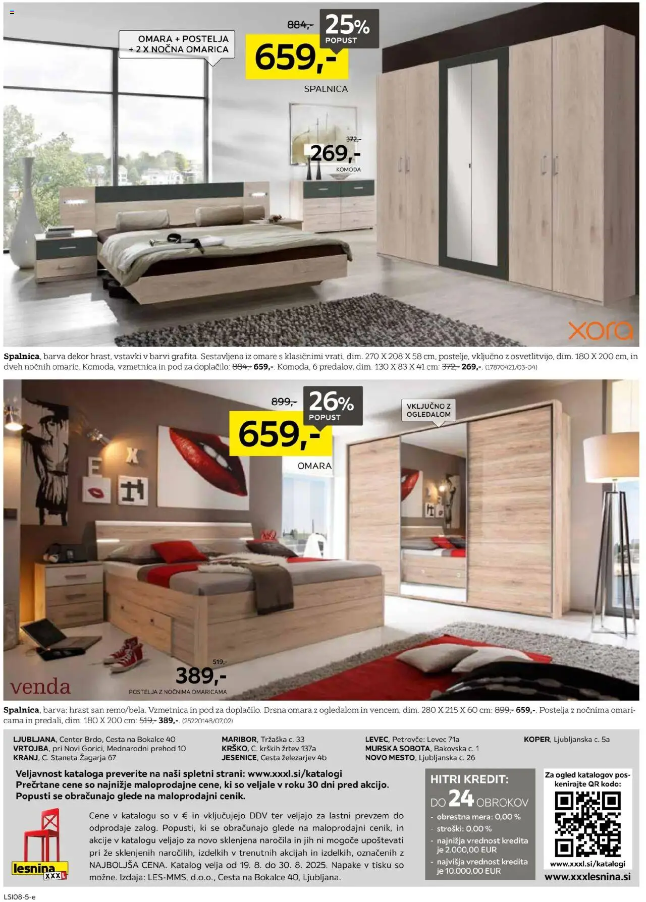 XXXL Lesnina katalog naj vaše sanje postanejo resničnost │ velja od 19.08.2025 | Stran: 16 | Izdelki: Vzmetnica, Omara, Nocna omarica, Barva