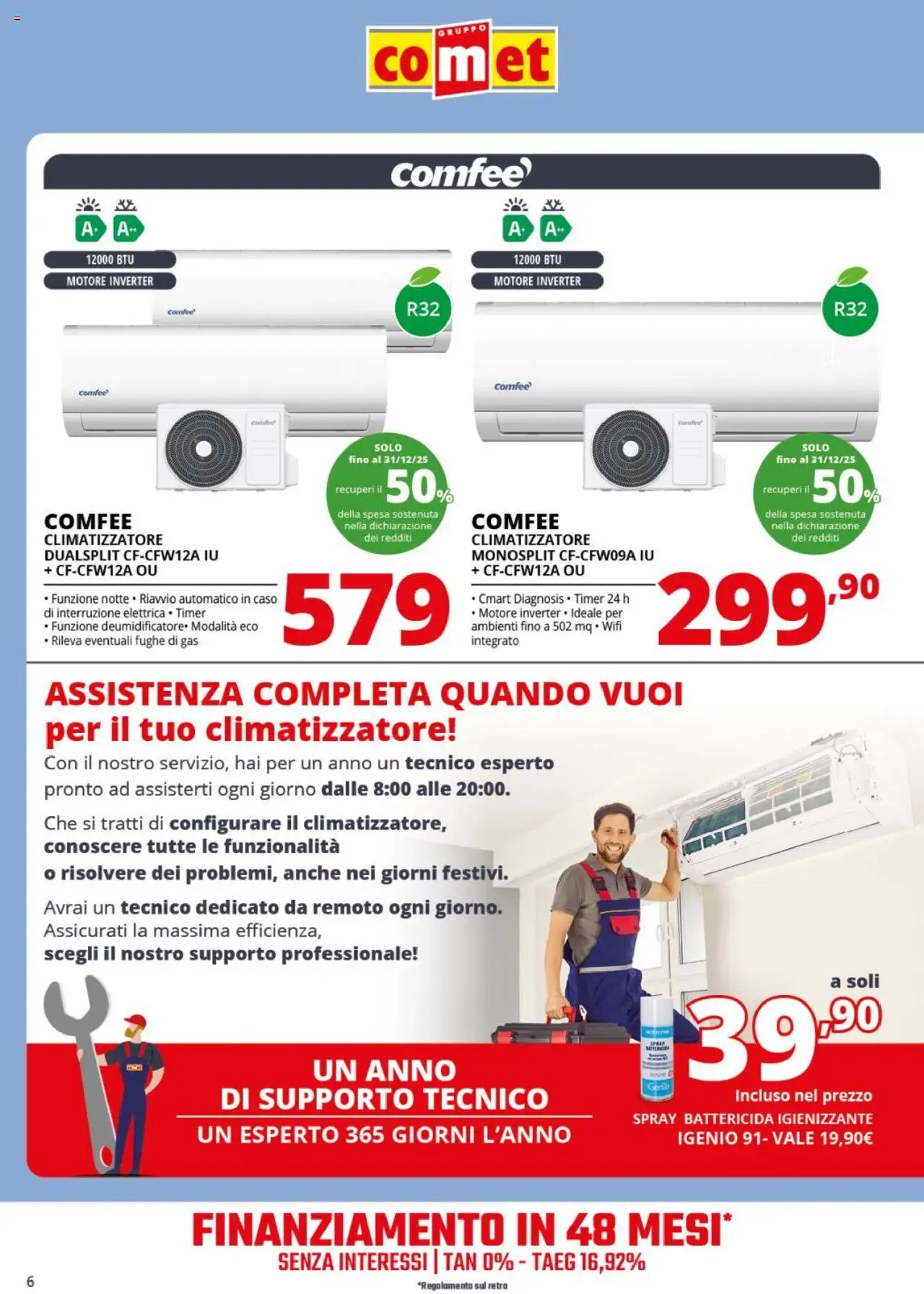 Volantino Comet del 12.09.2025 | Pagina: 6 | Prodotti: Climatizzatore