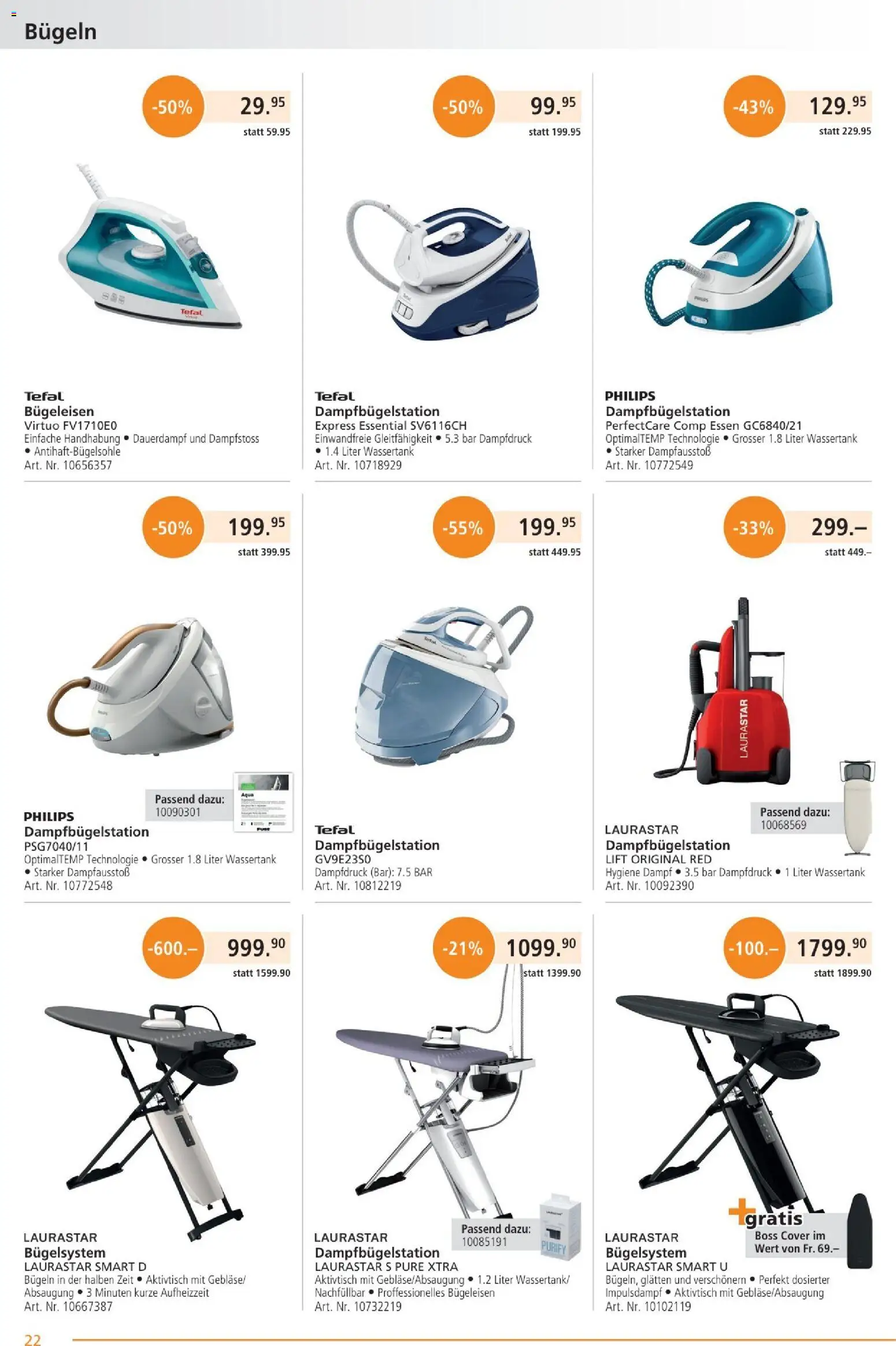 Fust Aktionen – gültig ab 26.01.2026 | Seite: 22 | Produkte: Bügeleisen, Philips
