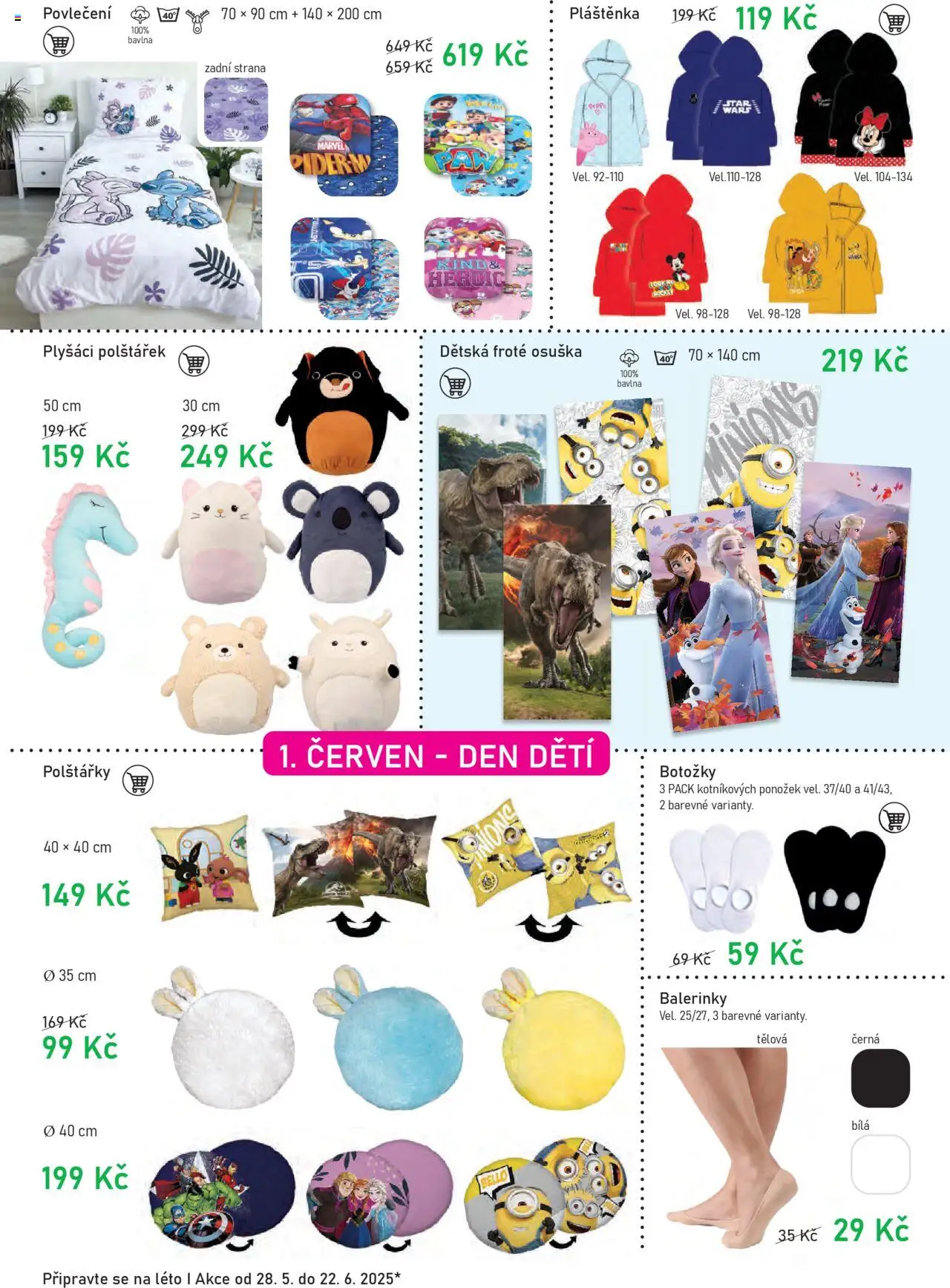 Vesna leták od 28.05.2025 | Strana: 2 | Produkty: Balerínky, Osuška, Plyšáci, Pláštěnka