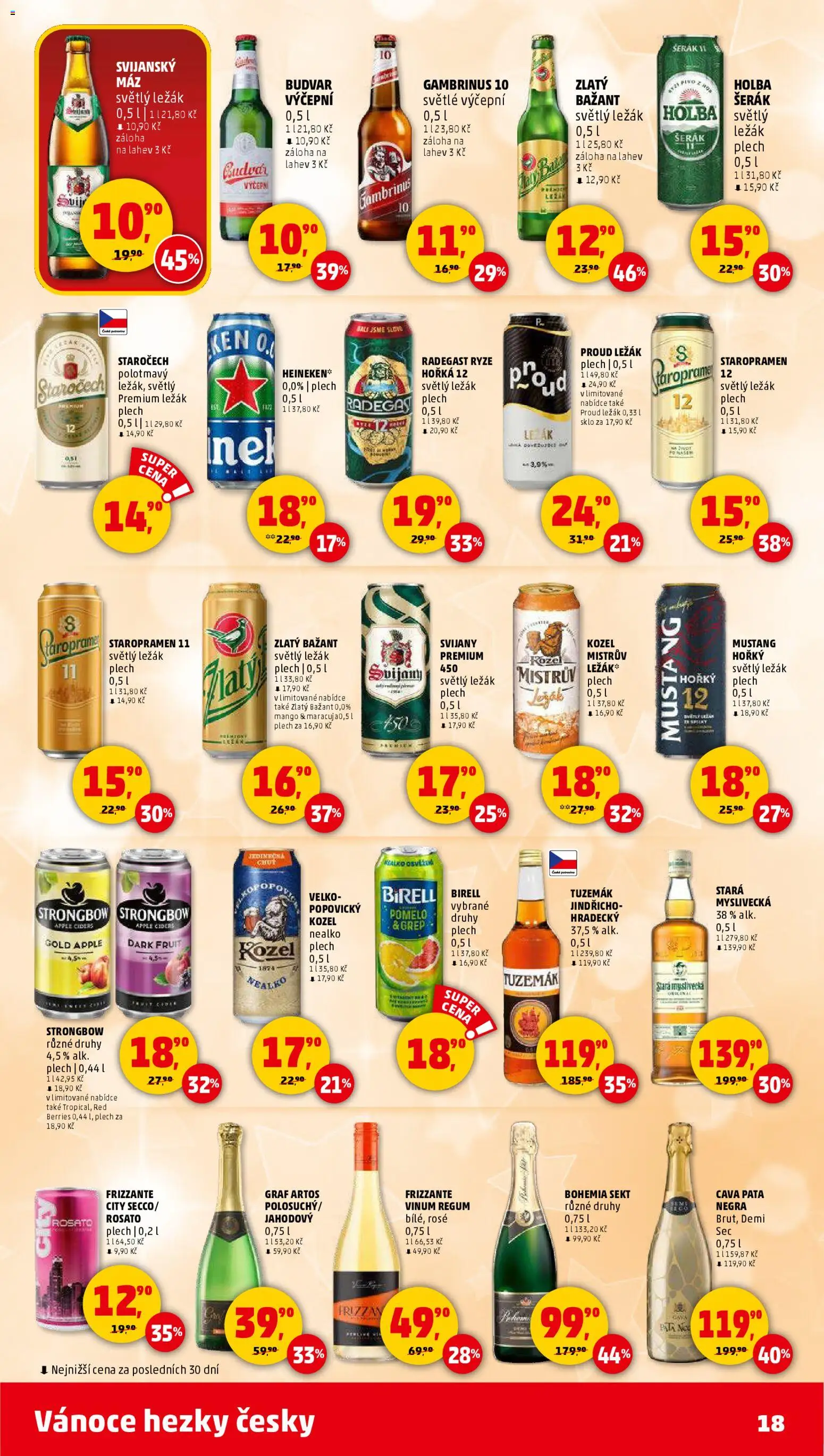 Penny Market leták - Čtvrtečník od 11.12.2025 | Strana: 18 | Produkty: Staropramen 11, Sekt, Radegast, Svijany