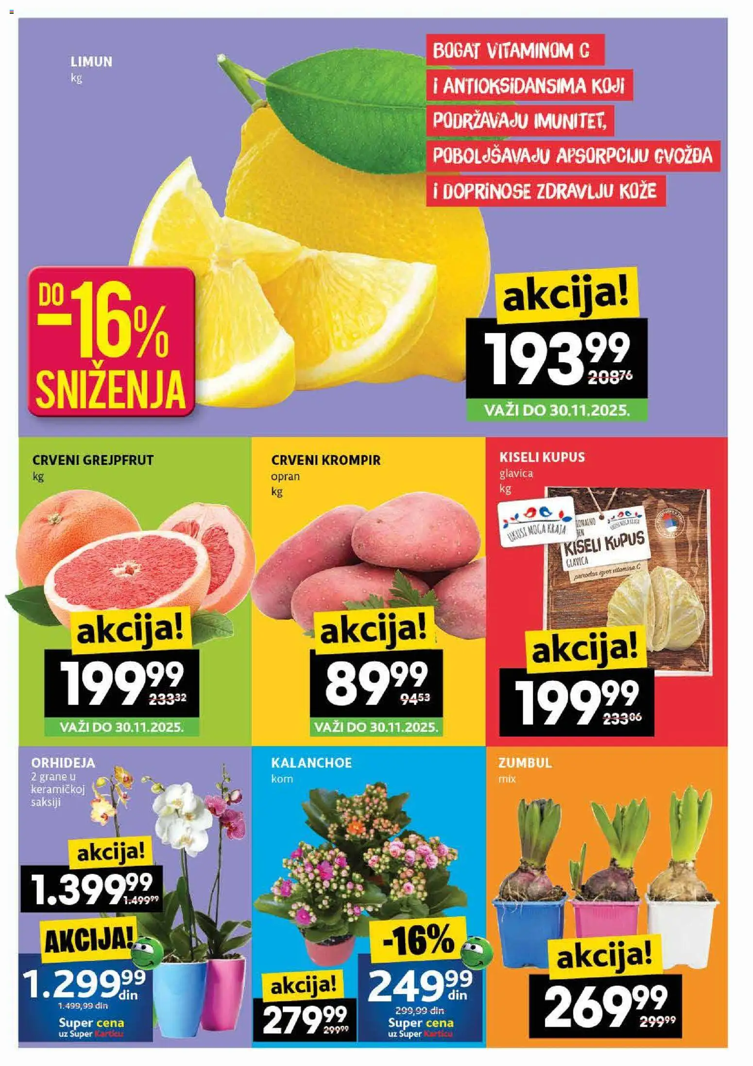 Idea katalog - važi od 27.11.2025 | Strana: 2 | Proizvode: Crveni krompir, Kiseli kupus, Limun, Orhideja