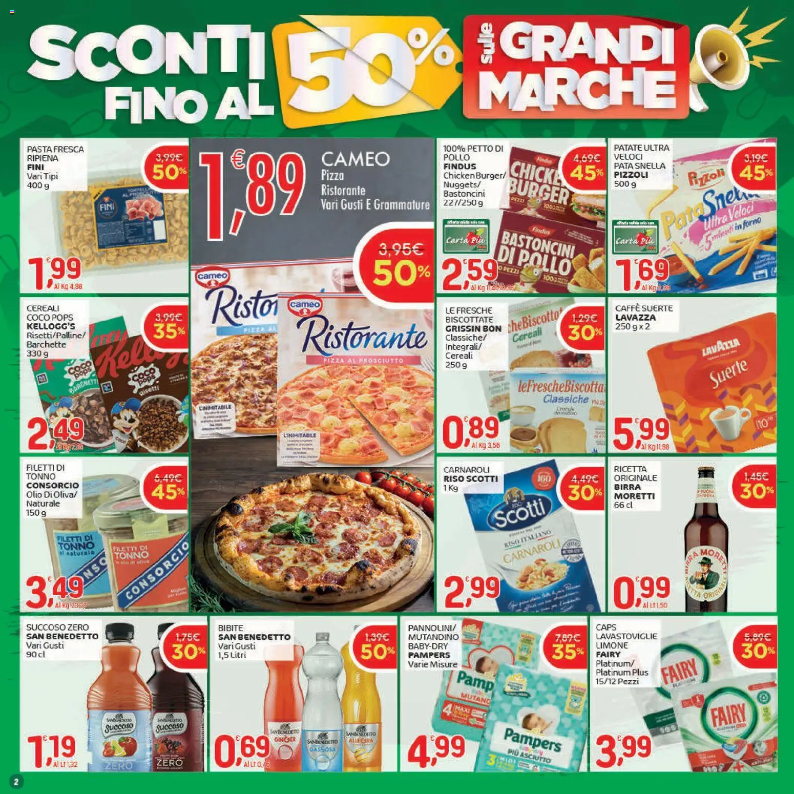 Volantino CRAI del 13.11.2025 | Pagina: 2 | Prodotti: Olio, Pasta, Birra Moretti, Lavastoviglie