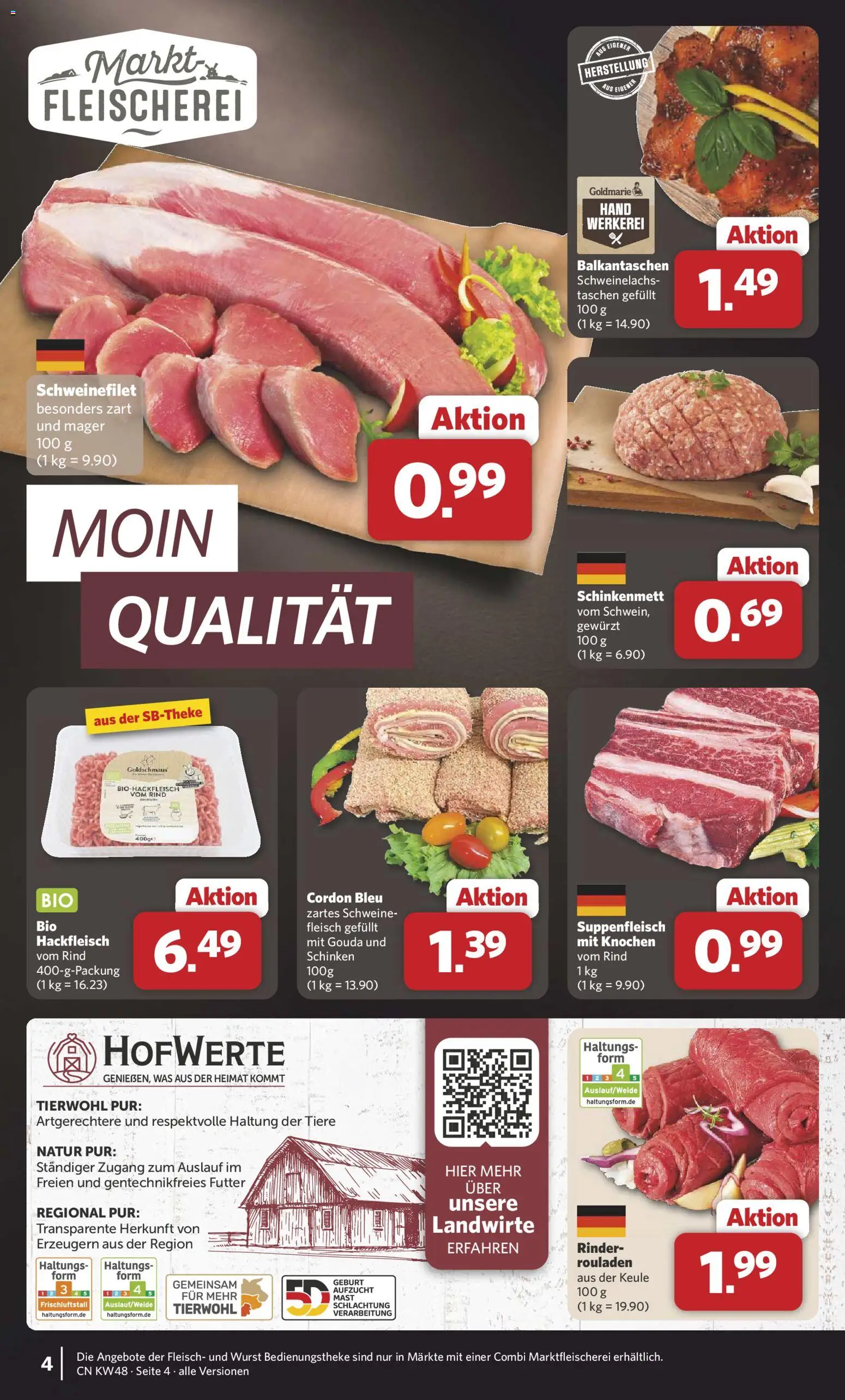 Combi - Black Friday – gültig ab 24.11.2025 | Seite: 4 | Produkte: Gouda, Schweinefilet, Suppenfleisch, Hackfleisch