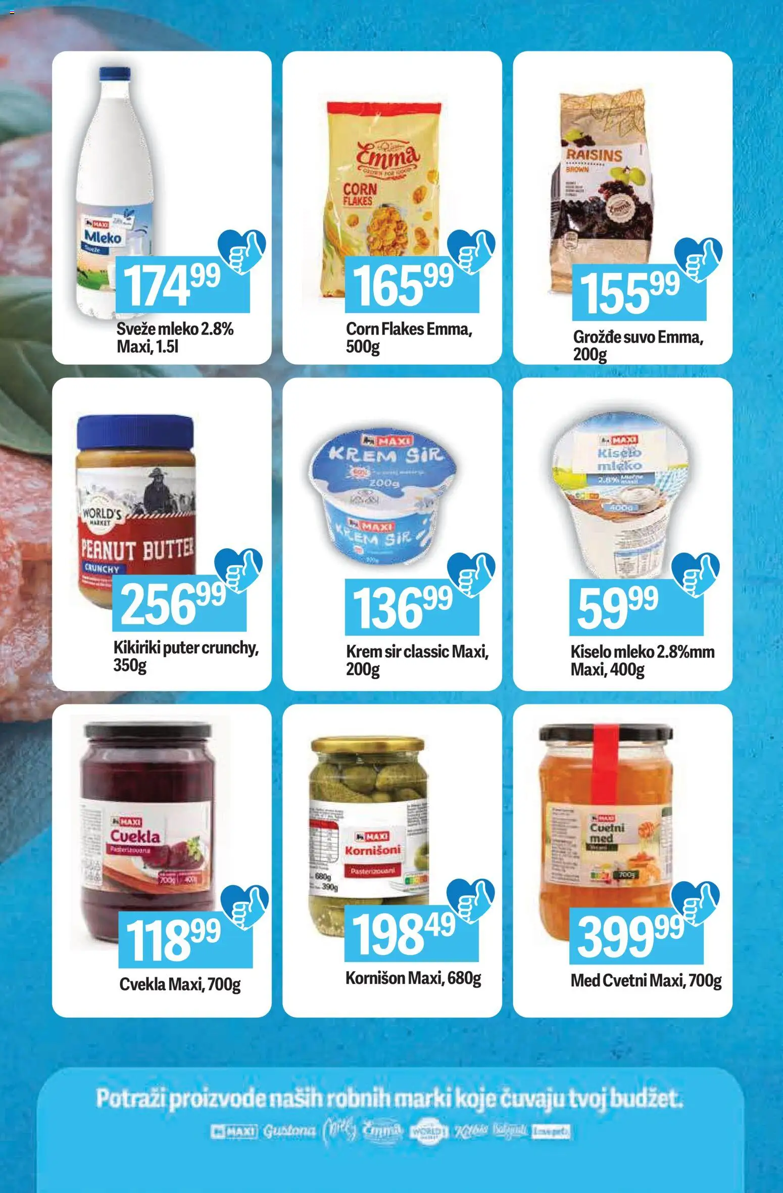 Maxi katalog - važi od 30.10.2025 | Strana: 3 | Proizvode: Kiselo mleko, Kikiriki puter, Kornišoni, Sir