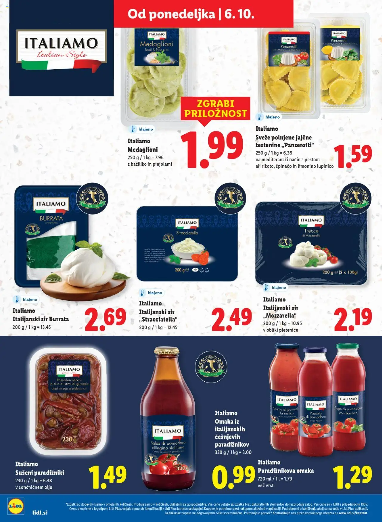 Novi Lidl katalog ponudbe – veljaven od 02.10.2025 | Stran: 56 | Izdelki: Sir, Testenine, Omaka