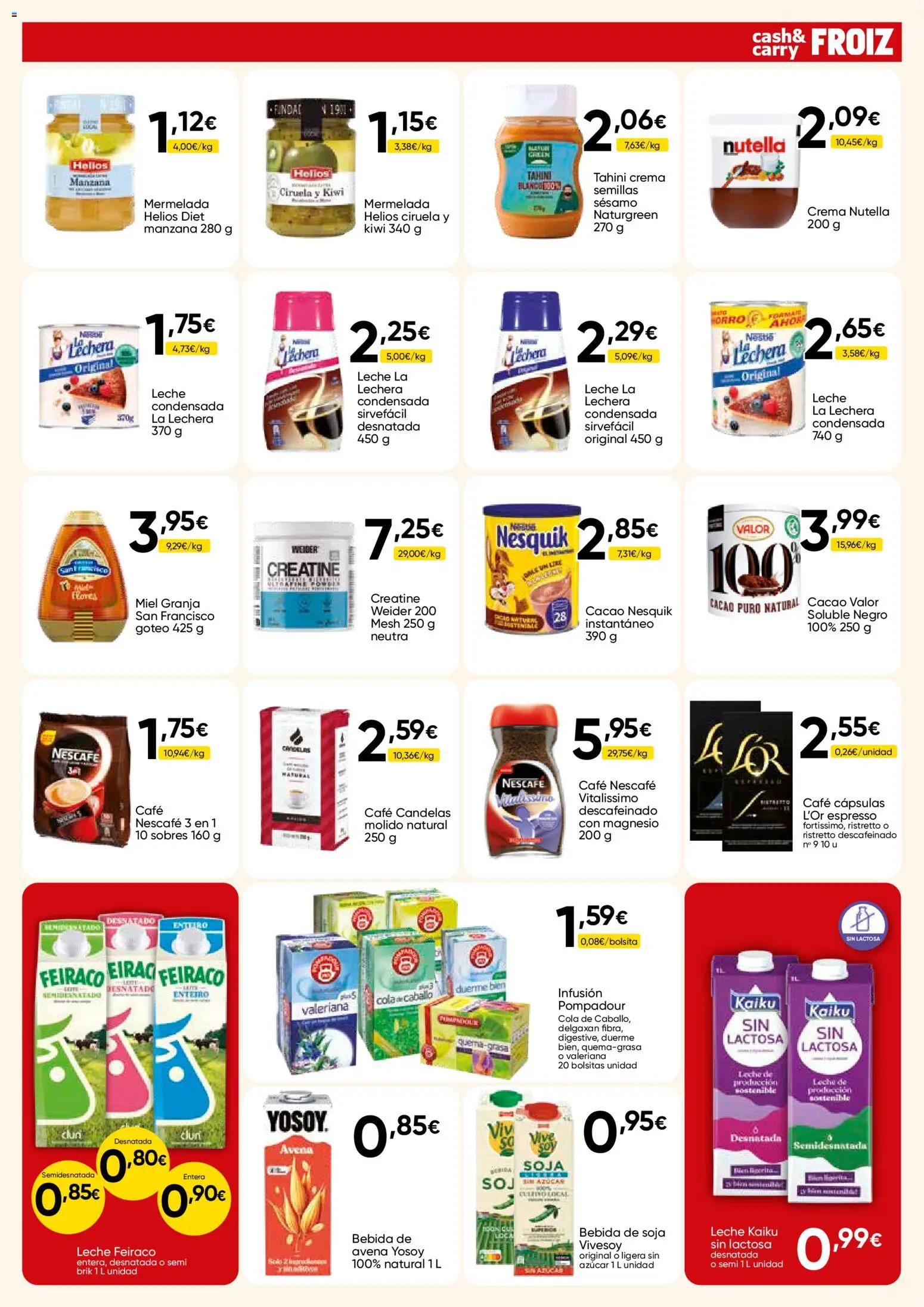 Froiz - Folleto Cash │ válido desde el 25.03.2026 | Página: 5 | Productos: Leche, Café, Kiwi, Manzana