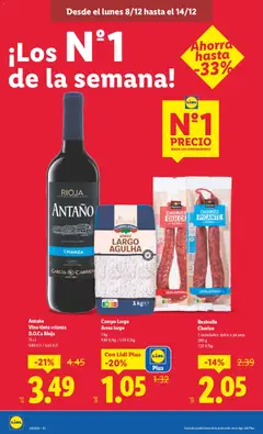 Vista previa Antaño Vino tinto crianza D.O.Ca Rioja, Vino tinto crianza D.O.Ca Rioja, 75 cl válido desde el 08.12.2025 | Página: 32