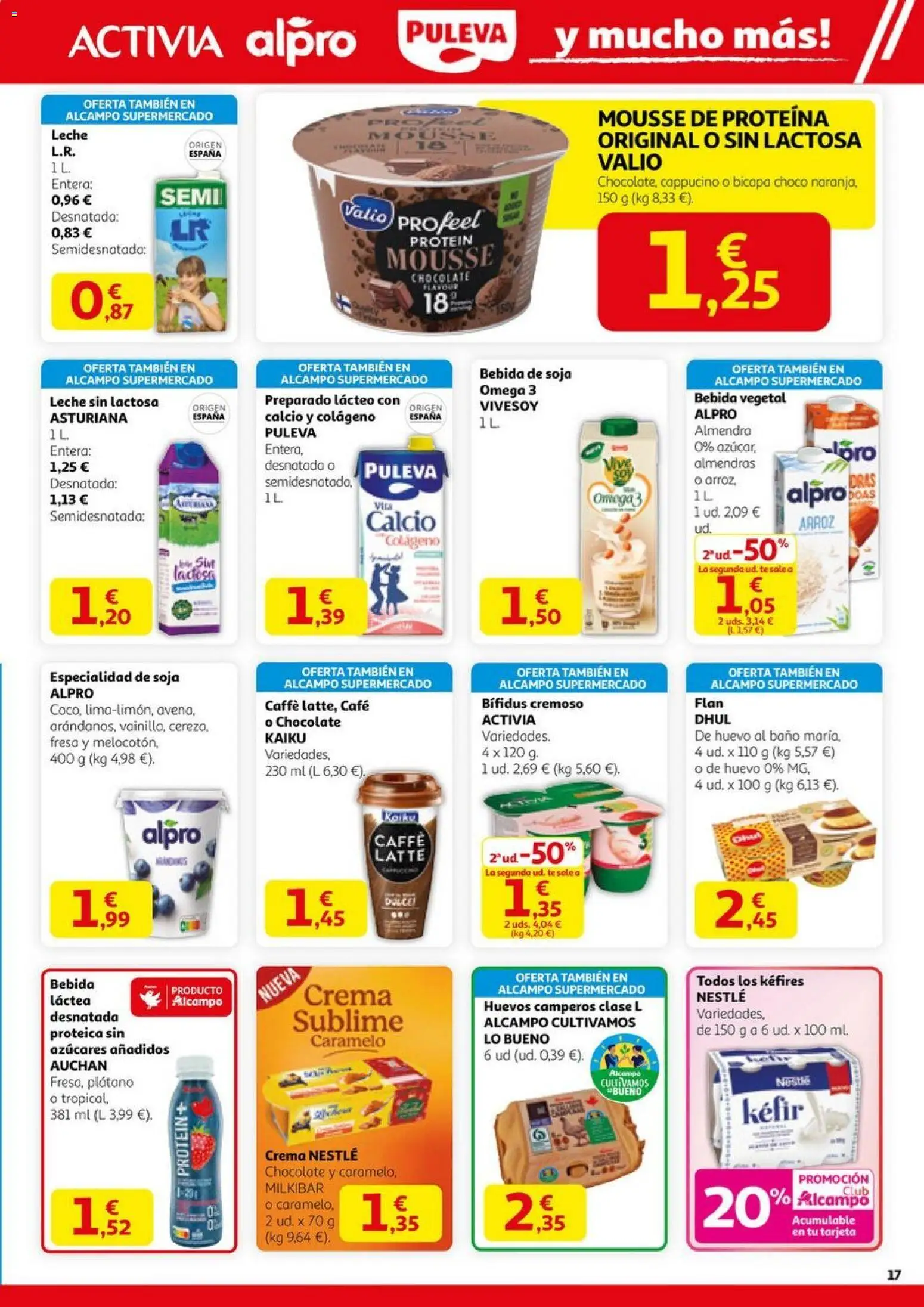 Alcampo - HP Nacional Unificado │ válido desde el 23.10.2025 | Página: 17 | Productos: Huevos, Crema, Té, Bebida de soja