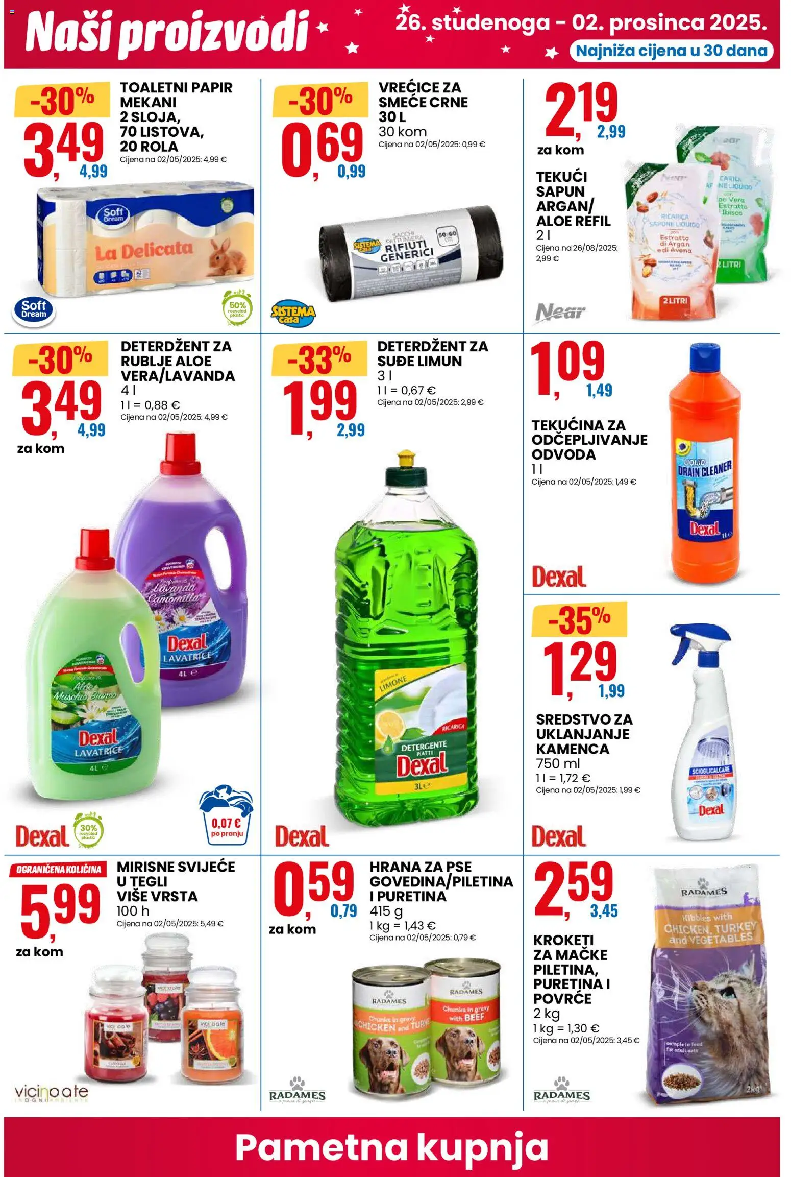 Eurospin katalog | vrijedi od 26.11.2025 | Stranica: 6 | Proizvodi: Sapun, Mirisne svijeće, Povrće, Toaletni papir