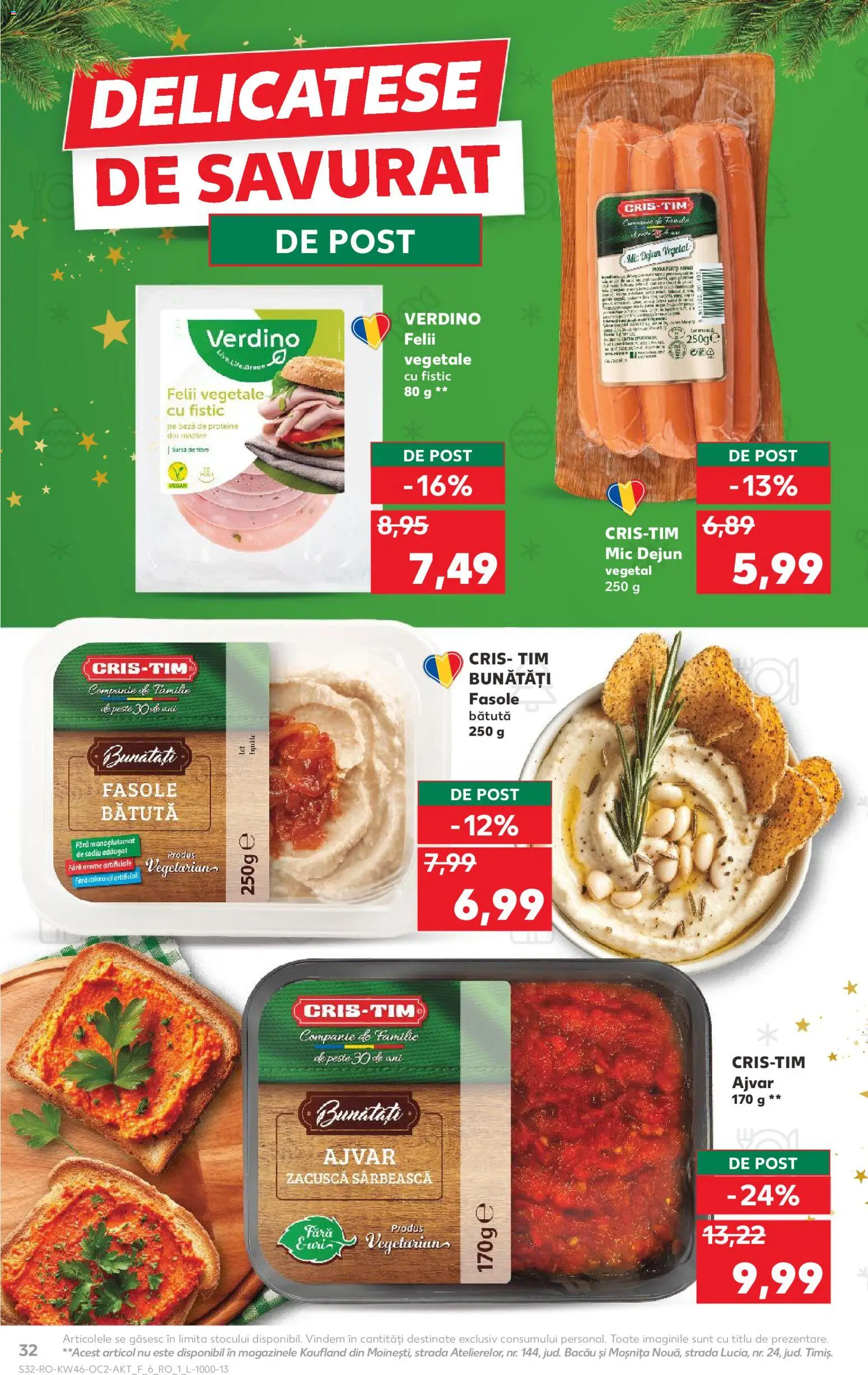 Kaufland RO akciós ujság - amely érvényes a következő dátumtól: 12.11.2025 | Oldal: 32 | Termékek: Ajvár