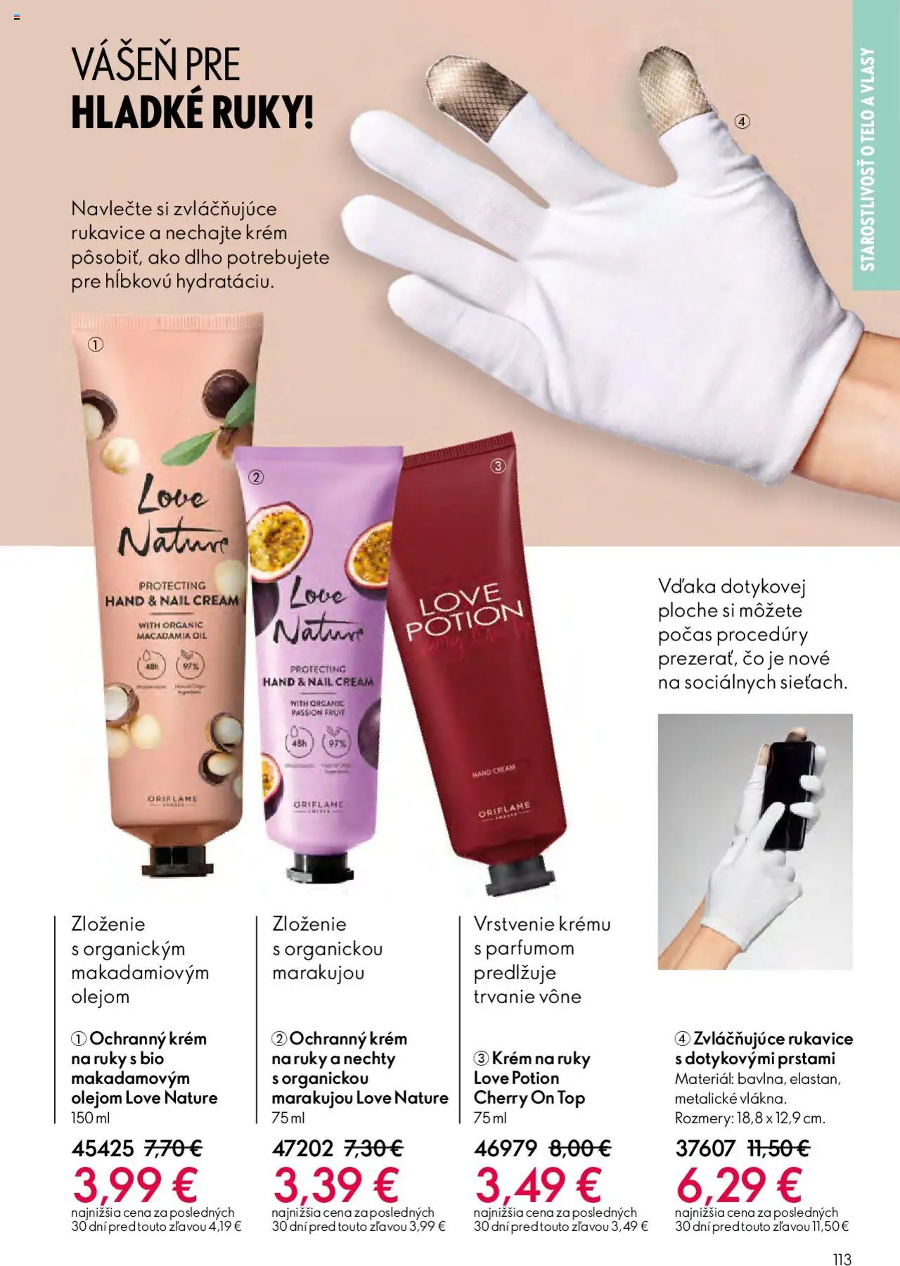 Nové Oriflame akcie – leták je platný od 22.10.2025 | Strana: 113 | Produkty: Krém na ruky, Krém, Rukavice
