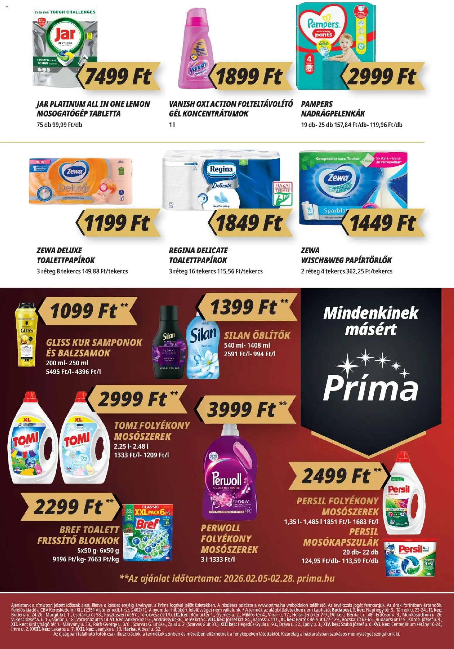 CBA Príma akciós ujság - amely érvényes a következő dátumtól: 12.02.2026 | Oldal: 12