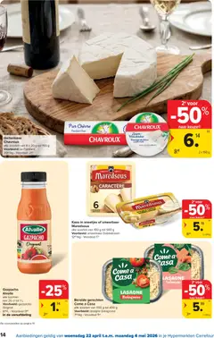 Carrefour folder week 17 - Voorbeeld van een folder van Carrefour, geldig van 22.04.2026 | Pagina: 14 | Producten: Lasagne, Crème, Kaas