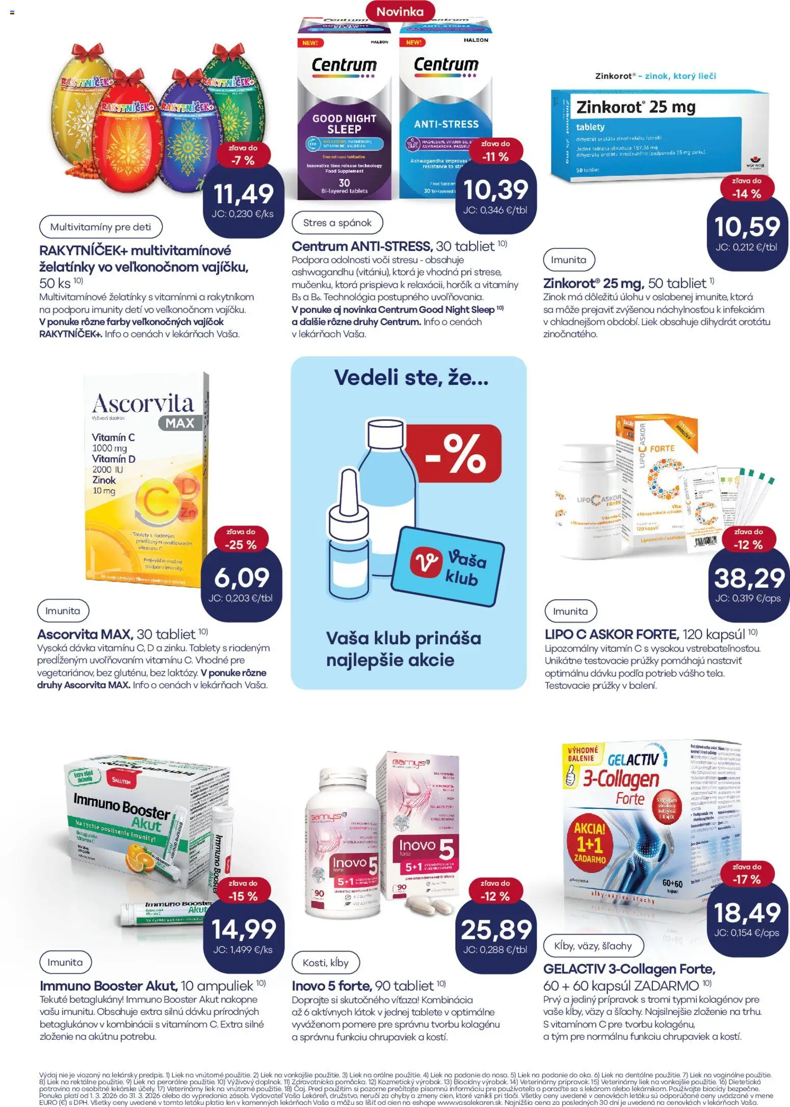 Nové Vaša lekáreň akcie – leták je platný od 01.03.2026 | Strana: 11