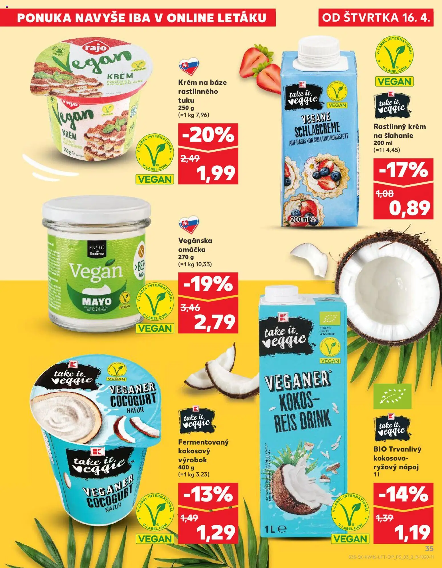 Nové Kaufland akcie – leták je platný od 16.04.2026 | Strana: 35 | Produkty: Aku, Krém, Mascarpone