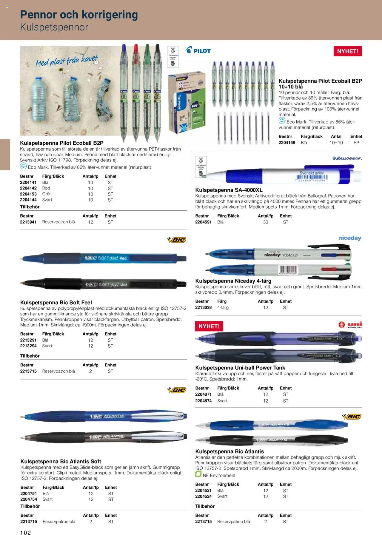 Office Depot reklamblad aktuell från 15.02.2024 | Sida: 104 | Produkter: Håv, Penna, Papper