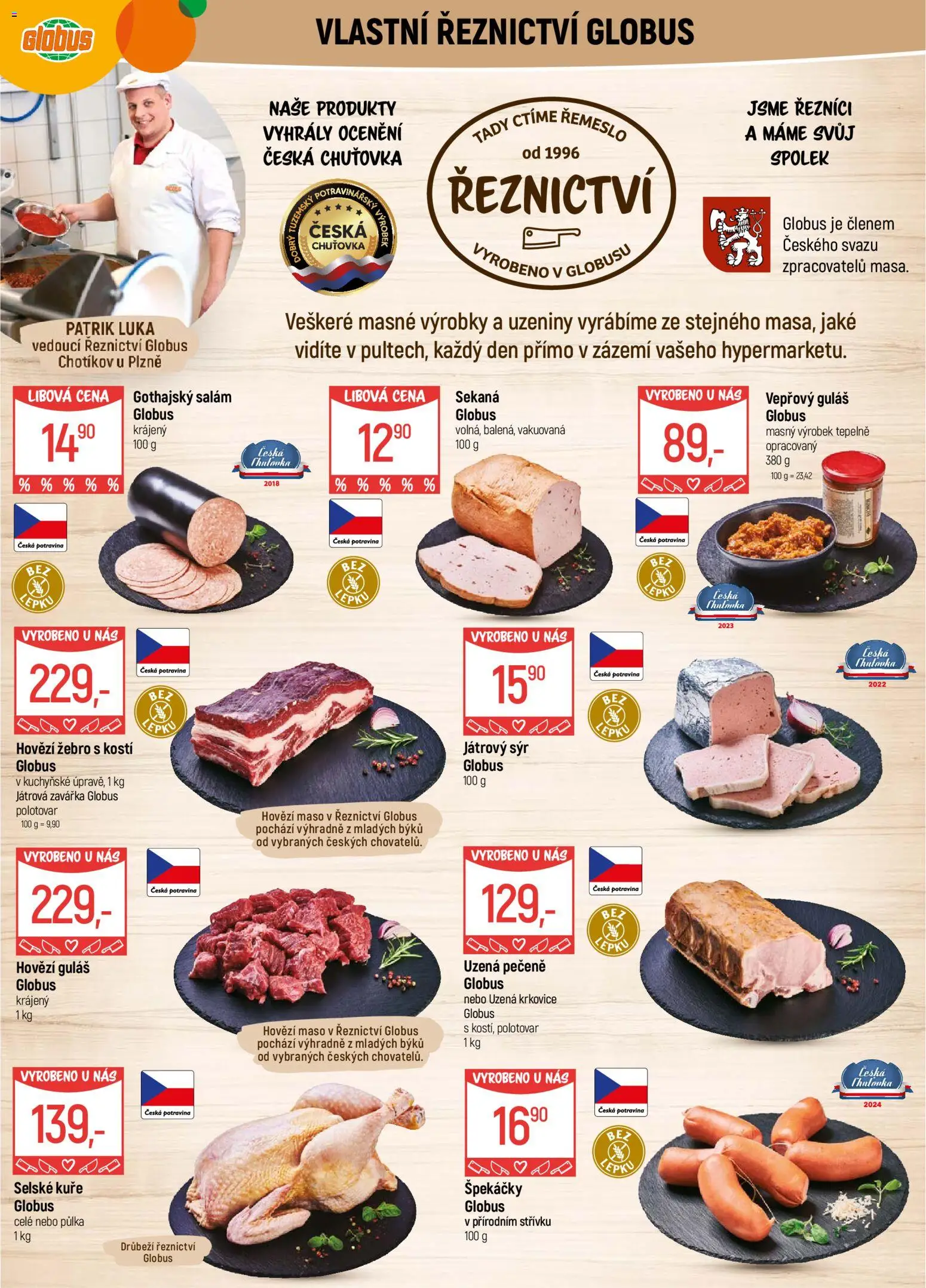 Globus leták - Plzeň od 25.02.2026 | Strana: 6 | Produkty: Sýr, Sekaná, Uzeniny, Kuře