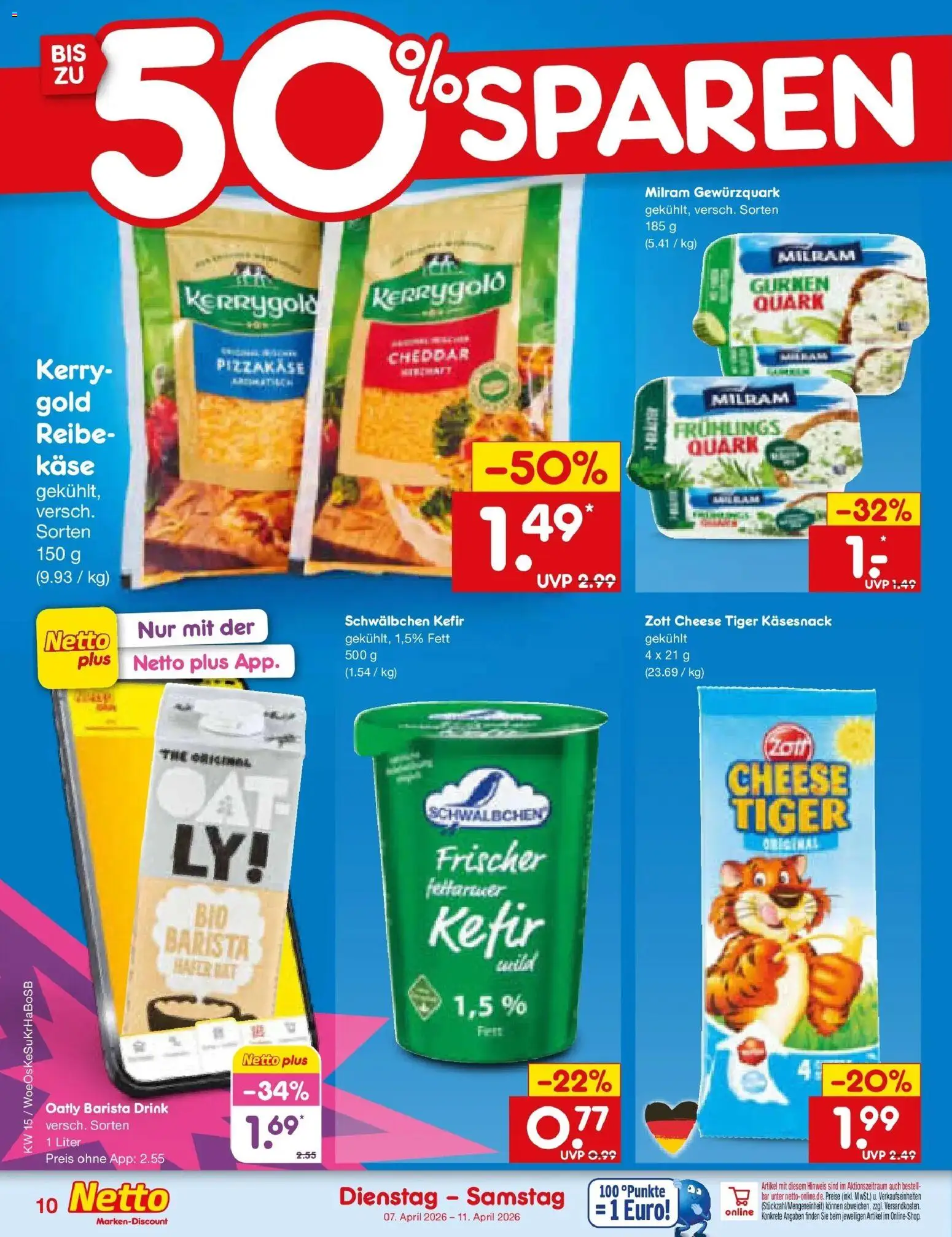 Netto Marken-Discount Prospekt Gemmingen	 – gültig ab 05.04.2026 | Seite: 12 | Produkte: Kefir, Quark, Käse, Milram